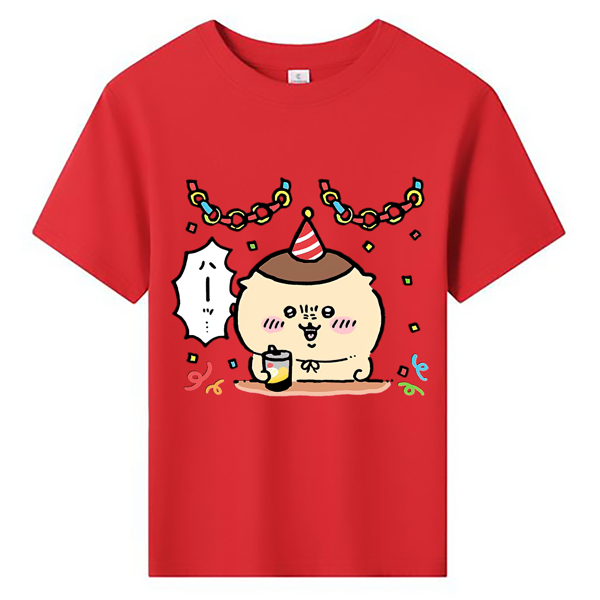 （画像用） ちいかわ くりまんじゅう Chii-kawa kuri manjū 綿100％キッズTシャツ（フロントプリント）
