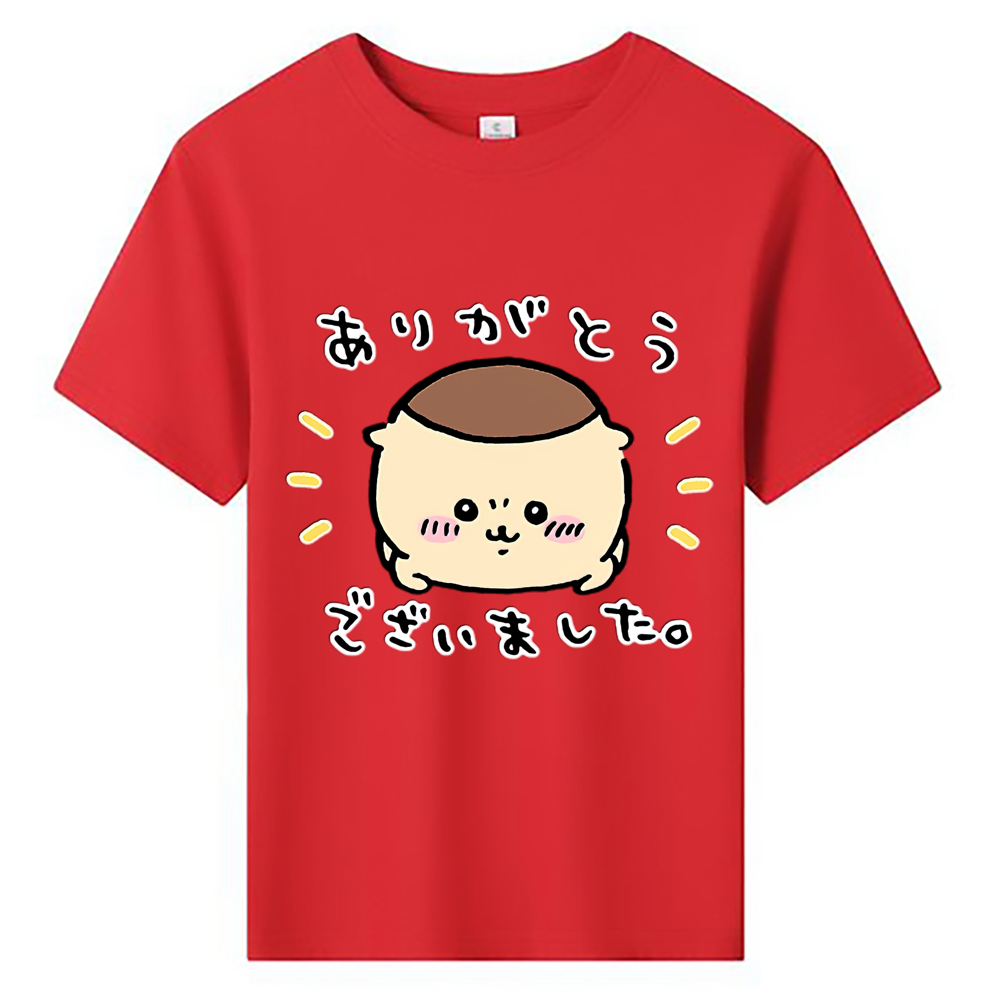 （画像用） ちいかわ くりまんじゅう Chii-kawa kuri manjū 綿100％キッズTシャツ（フロントプリント）