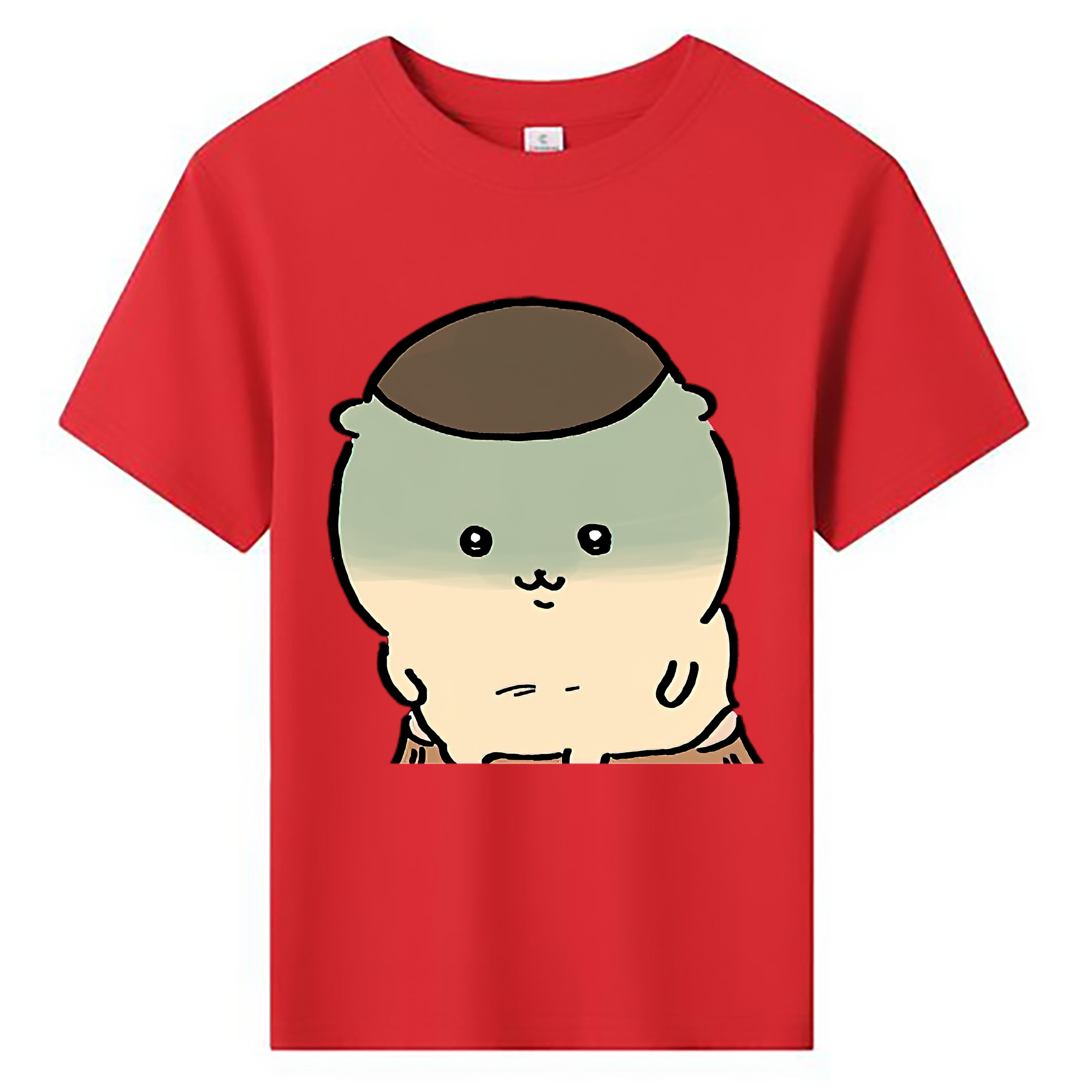 （画像用） ちいかわ くりまんじゅう Chii-kawa kuri manjū 綿100％キッズTシャツ（フロントプリント）