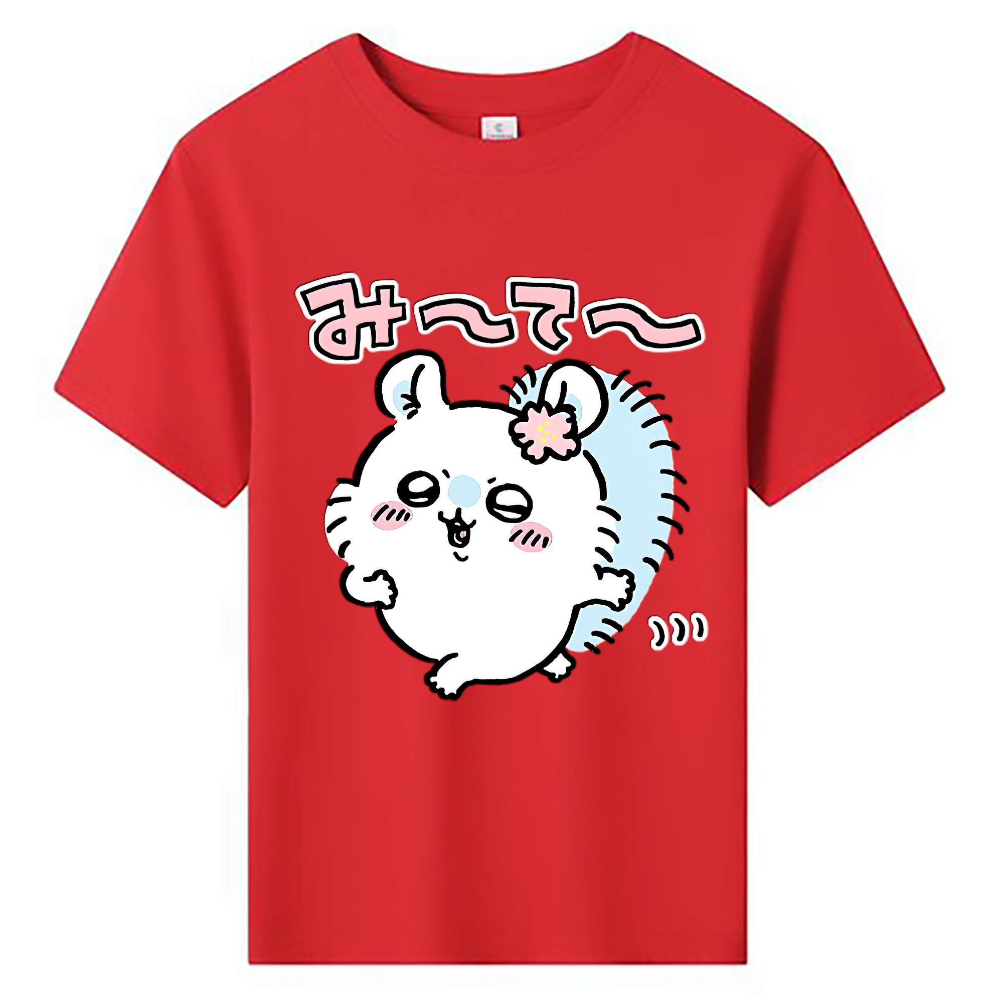 （画像用） ちいかわ モモンガ Chii-kawa Momonga 綿100％キッズTシャツ（フロントプリント）