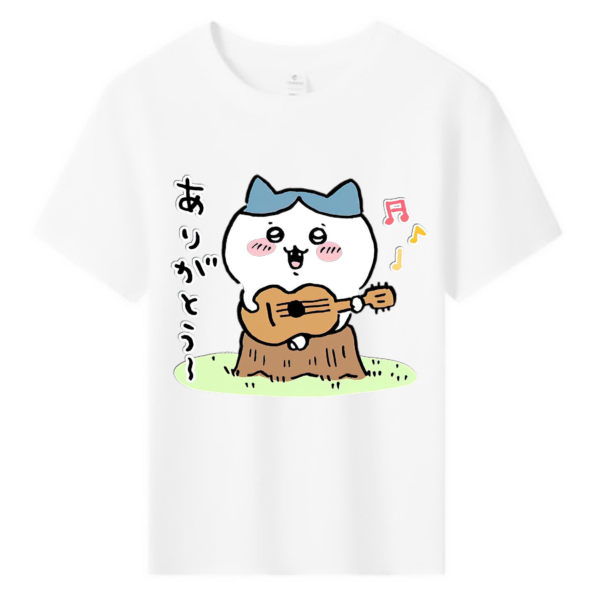 （画像用） ちいかわ ハチワレ Chii-kawa hachiware 綿100％キッズTシャツ（フロントプリント）