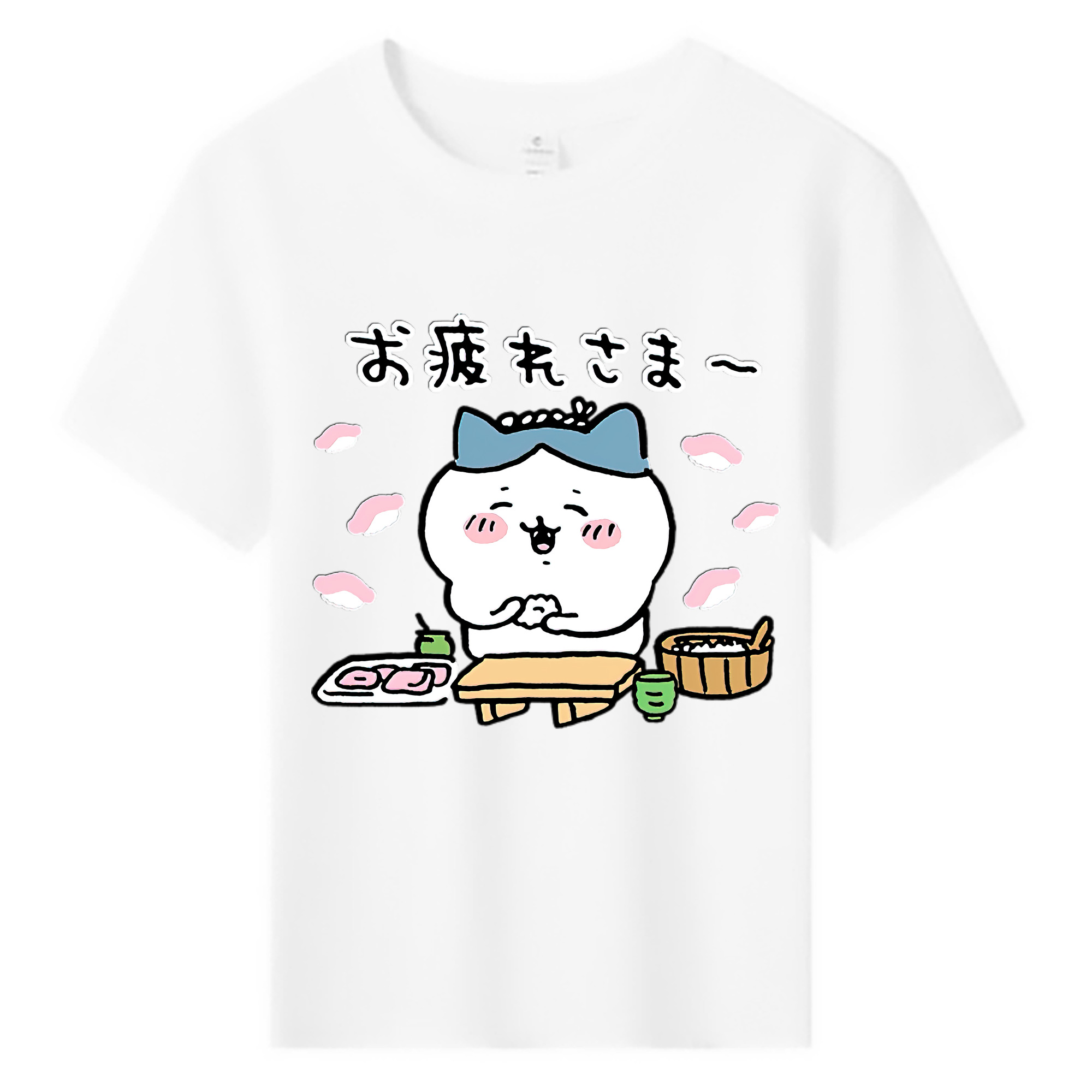 （画像用） ちいかわ ハチワレ Chii-kawa hachiware 綿100％キッズTシャツ（フロントプリント）