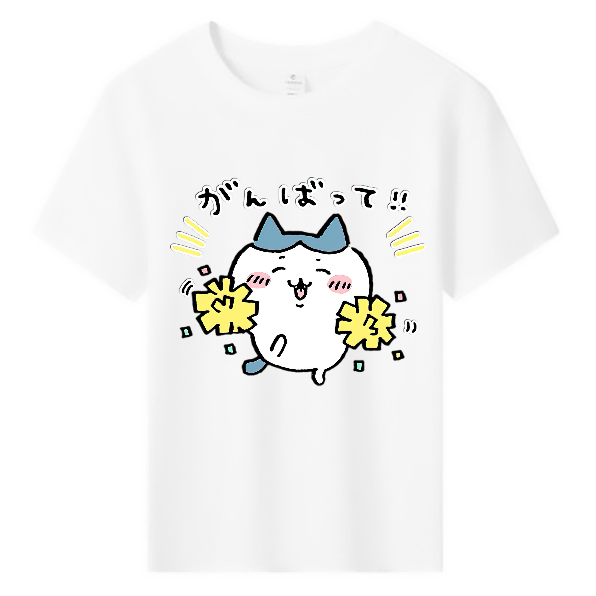 （画像用） ちいかわ ハチワレ Chii-kawa hachiware 綿100％キッズTシャツ（フロントプリント）