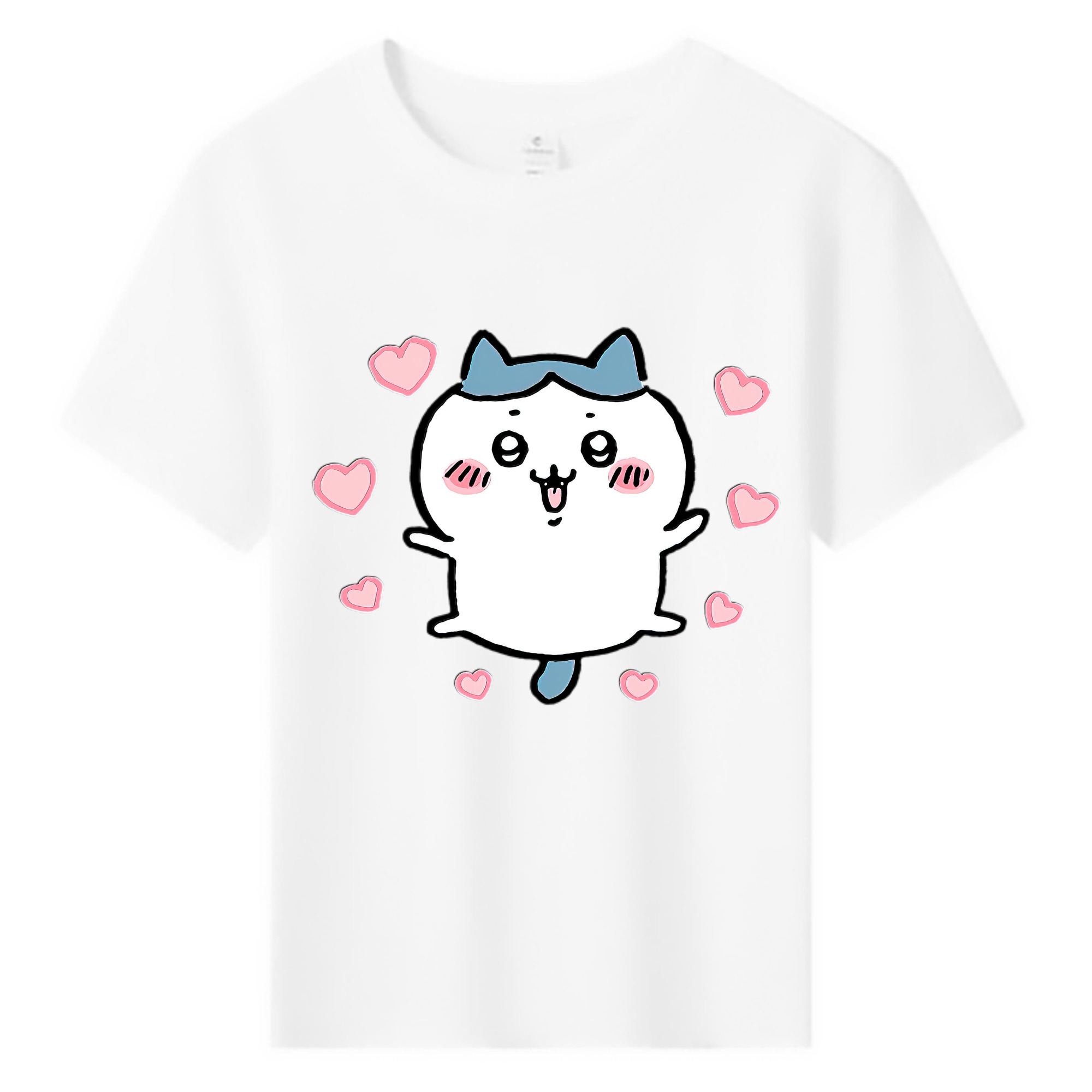 （画像用） ちいかわ ハチワレ Chii-kawa hachiware 綿100％キッズTシャツ（フロントプリント）