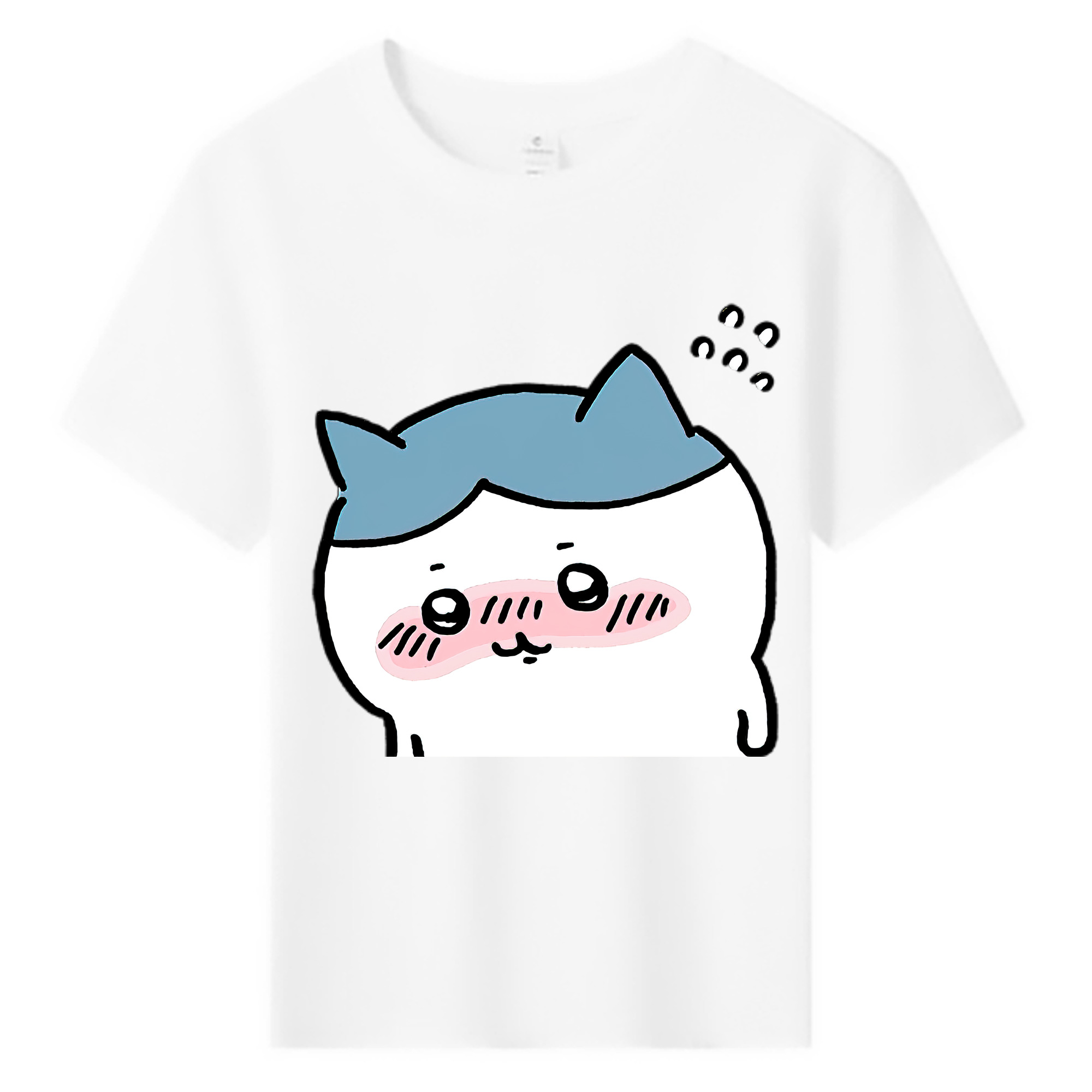 （画像用） ちいかわ ハチワレ Chii-kawa hachiware 綿100％キッズTシャツ（フロントプリント）