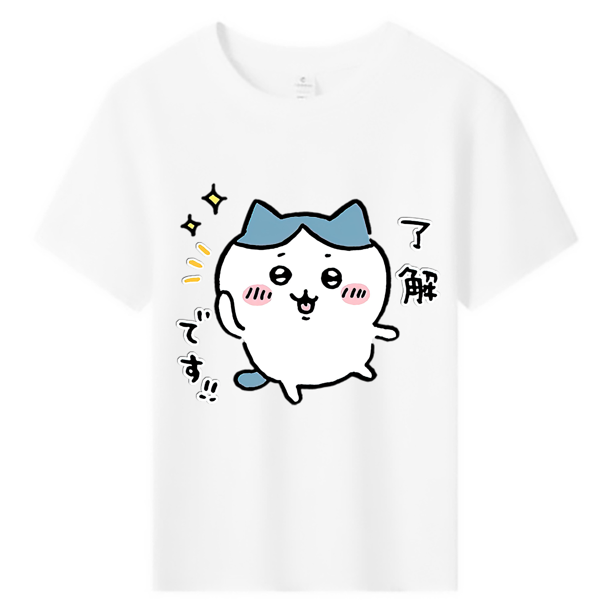 （画像用） ちいかわ ハチワレ Chii-kawa hachiware 綿100％キッズTシャツ（フロントプリント）