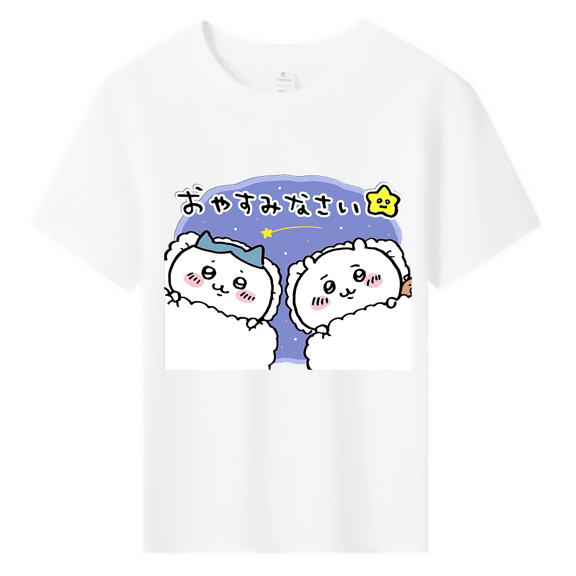 （画像用） ちいかわ ハチワレ Chii-kawa hachiware 綿100％キッズTシャツ（フロントプリント）