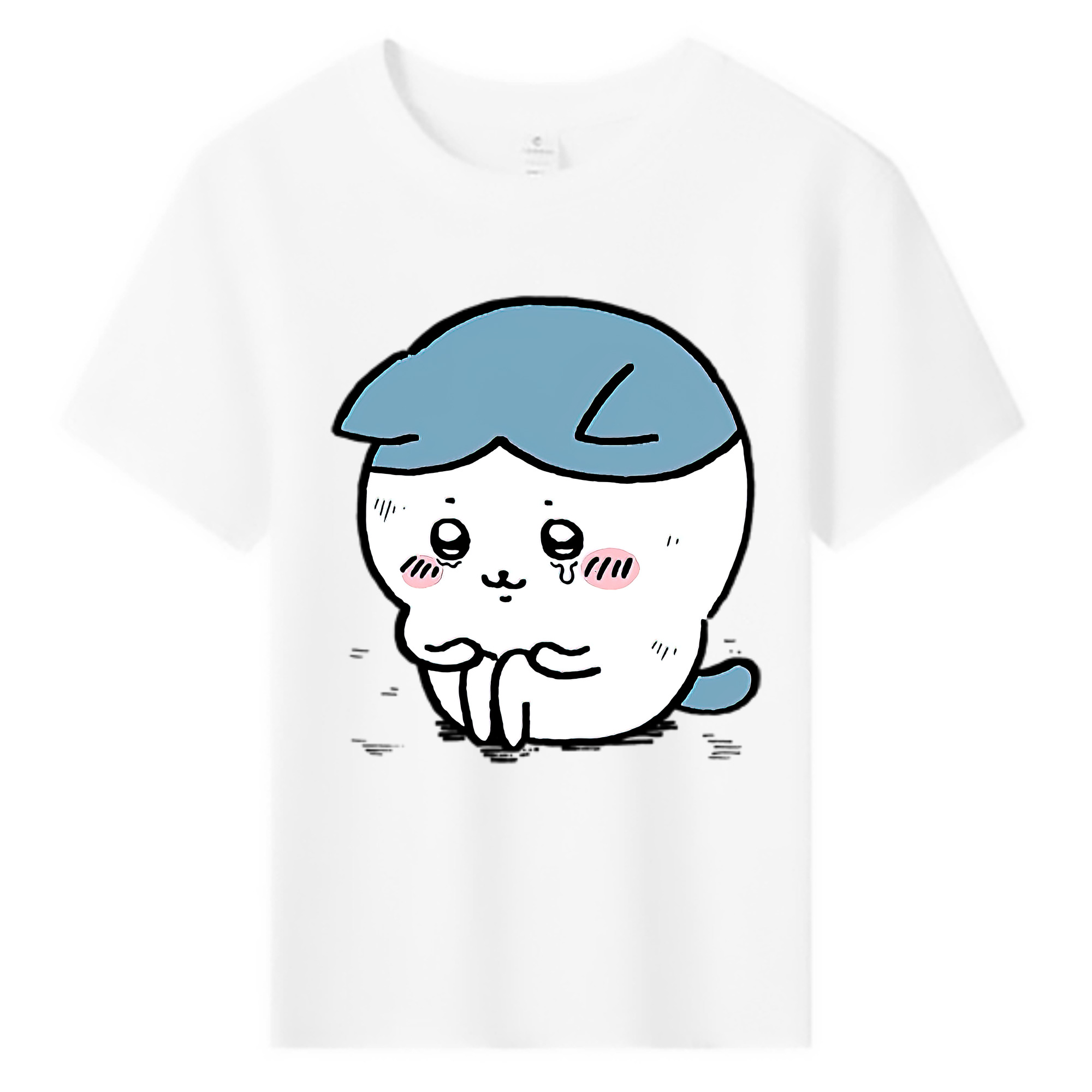 （画像用） ちいかわ ハチワレ Chii-kawa hachiware 綿100％キッズTシャツ（フロントプリント）