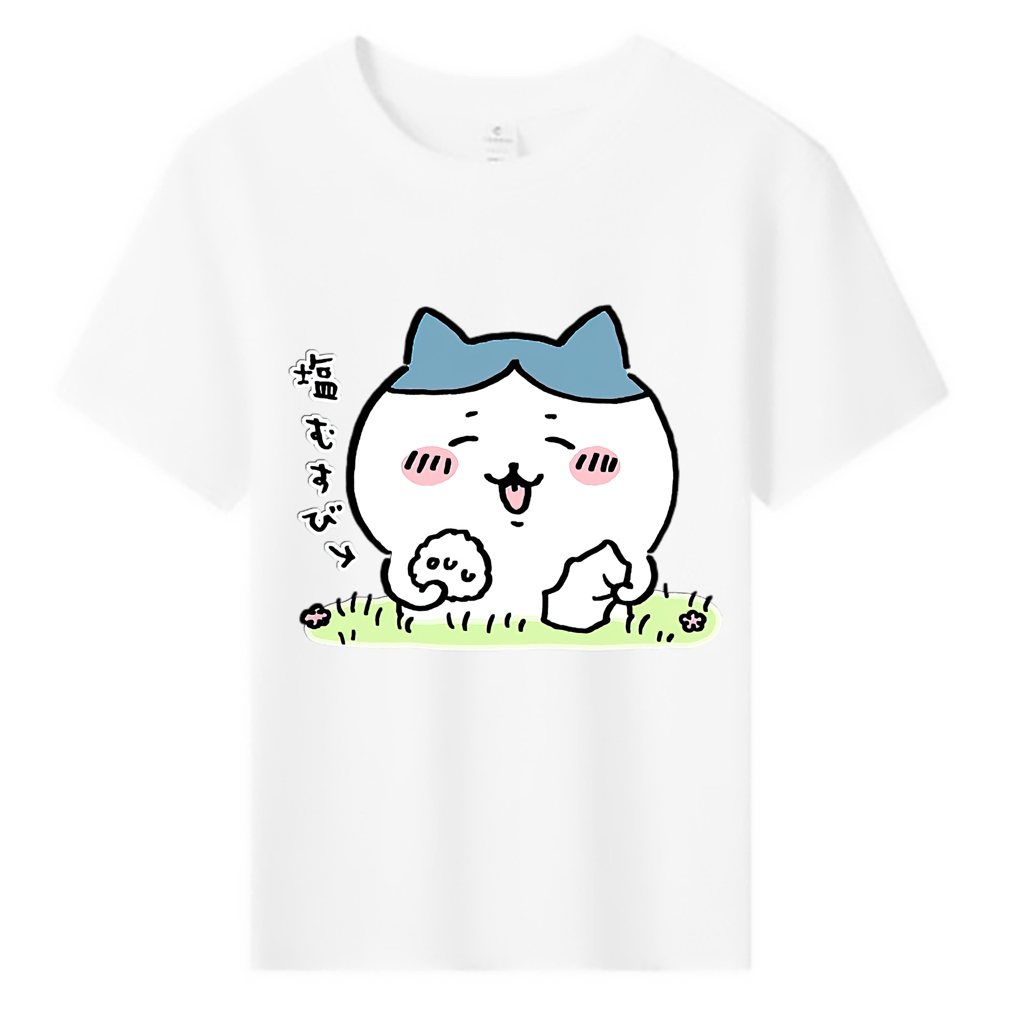 （画像用） ちいかわ ハチワレ Chii-kawa hachiware 綿100％キッズTシャツ（フロントプリント）