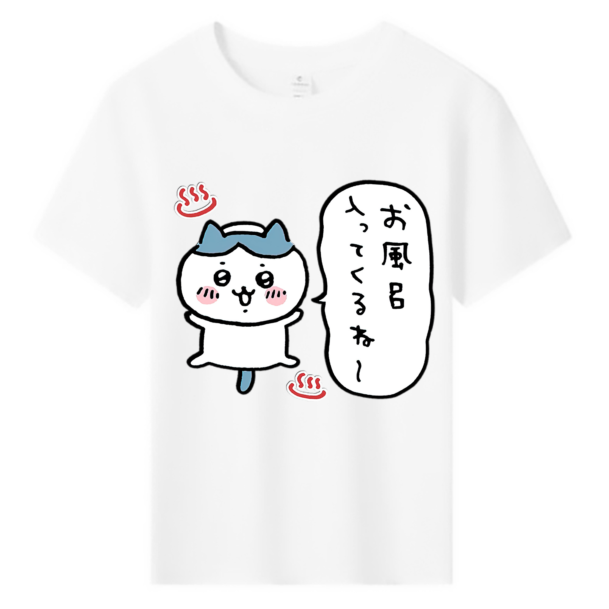 （画像用） ちいかわ ハチワレ Chii-kawa hachiware 綿100％キッズTシャツ（フロントプリント）