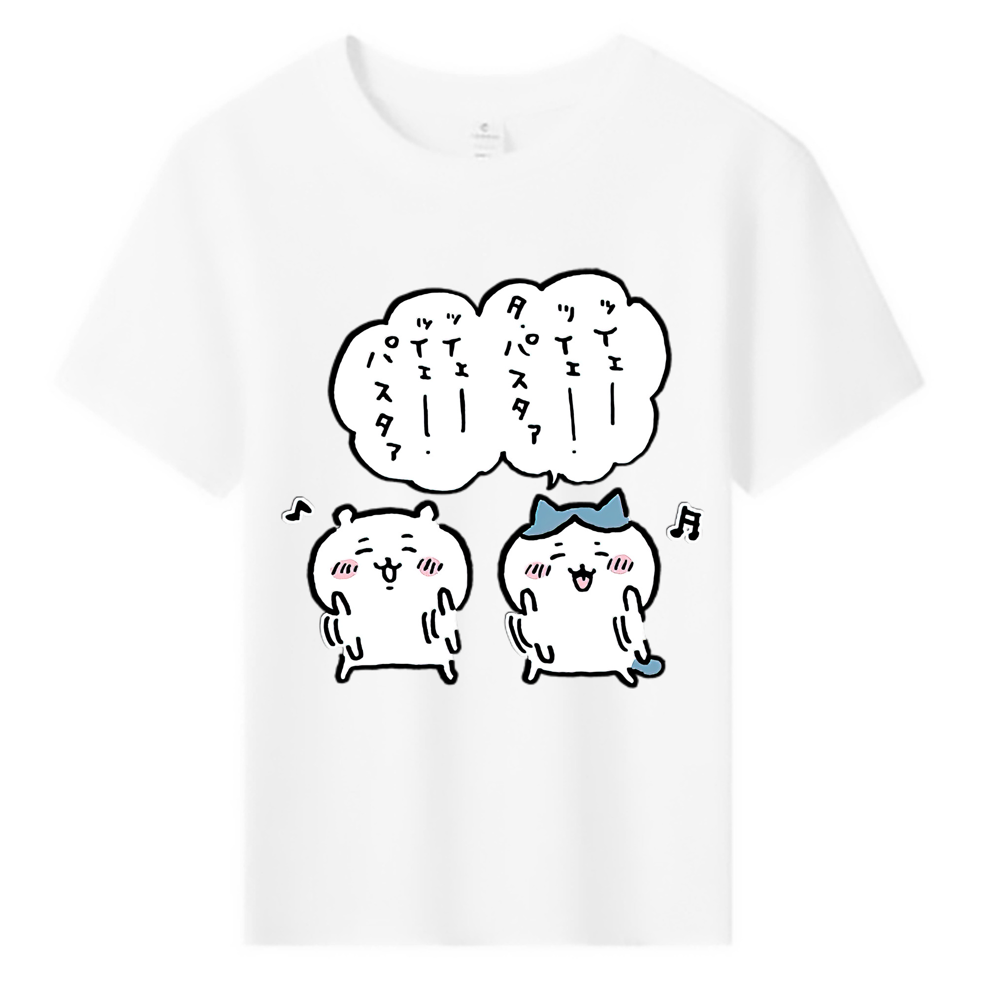 （画像用） ちいかわ ハチワレ Chii-kawa hachiware 綿100％キッズTシャツ（フロントプリント）