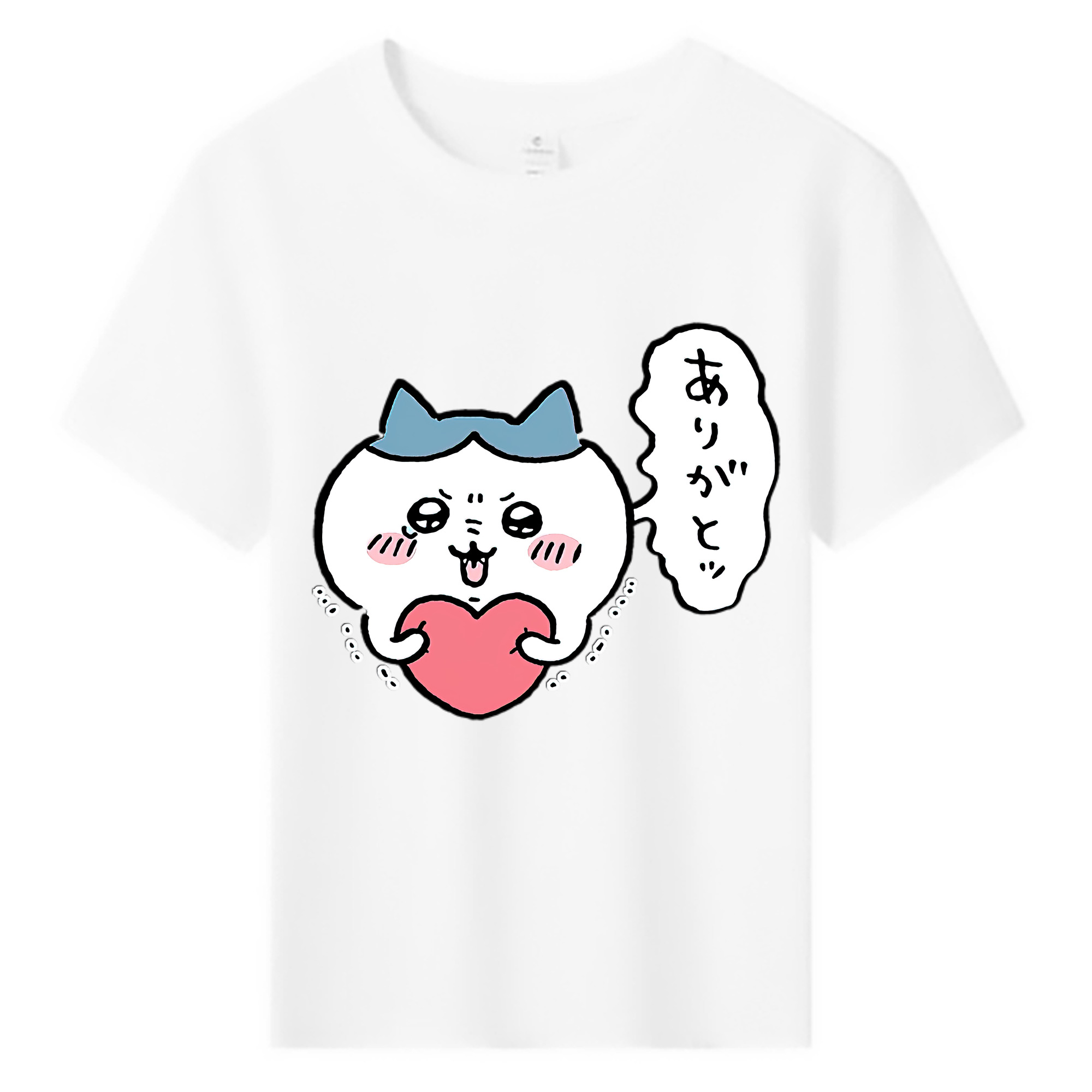 （画像用） ちいかわ ハチワレ Chii-kawa hachiware 綿100％キッズTシャツ（フロントプリント）