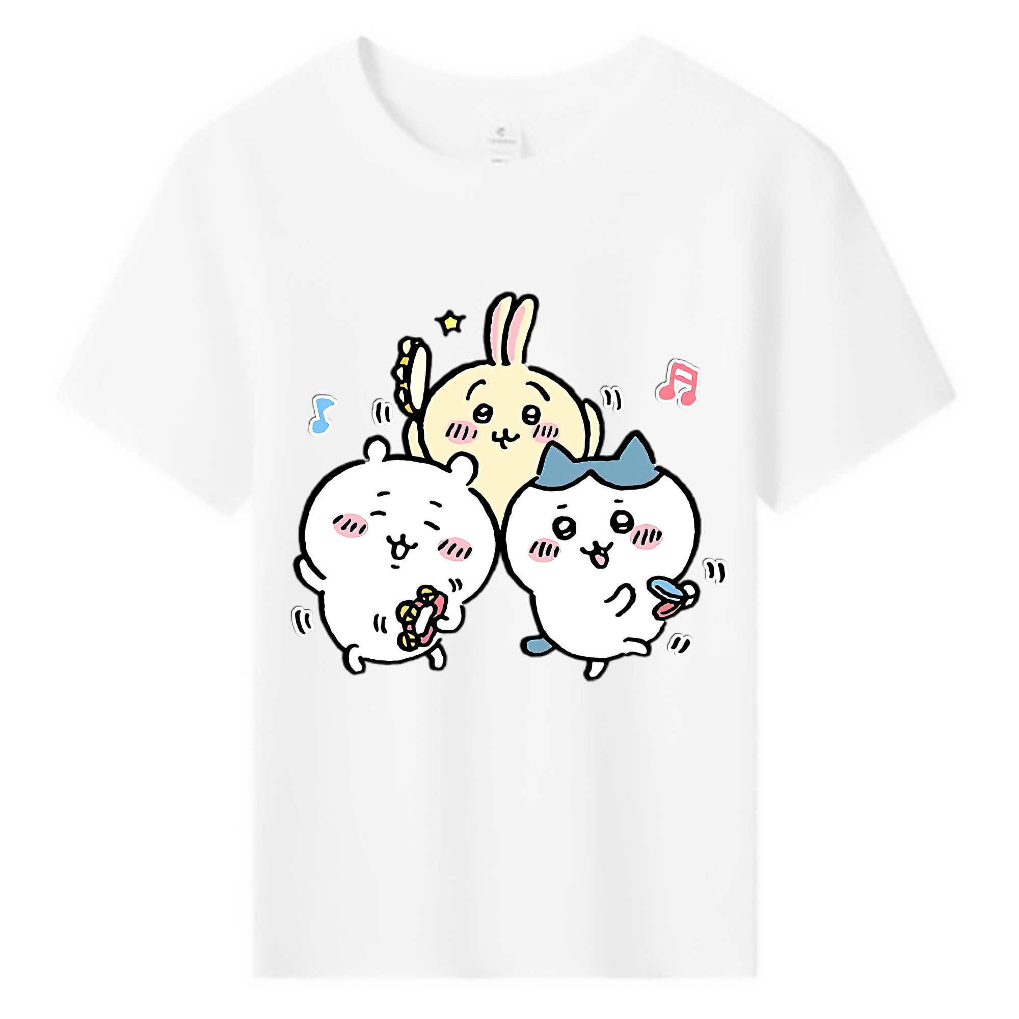 （画像用） ちいかわ ハチワレ Chii-kawa hachiware 綿100％キッズTシャツ（フロントプリント）