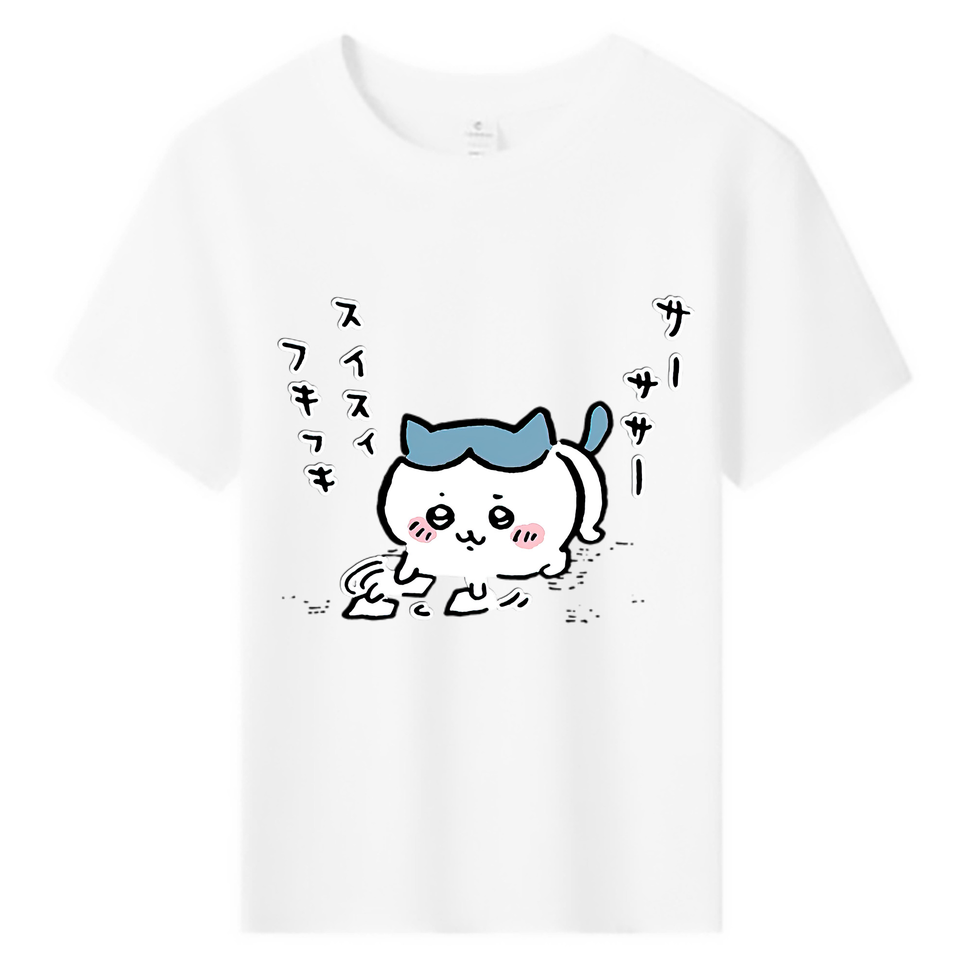（画像用） ちいかわ ハチワレ Chii-kawa hachiware 綿100％キッズTシャツ（フロントプリント）