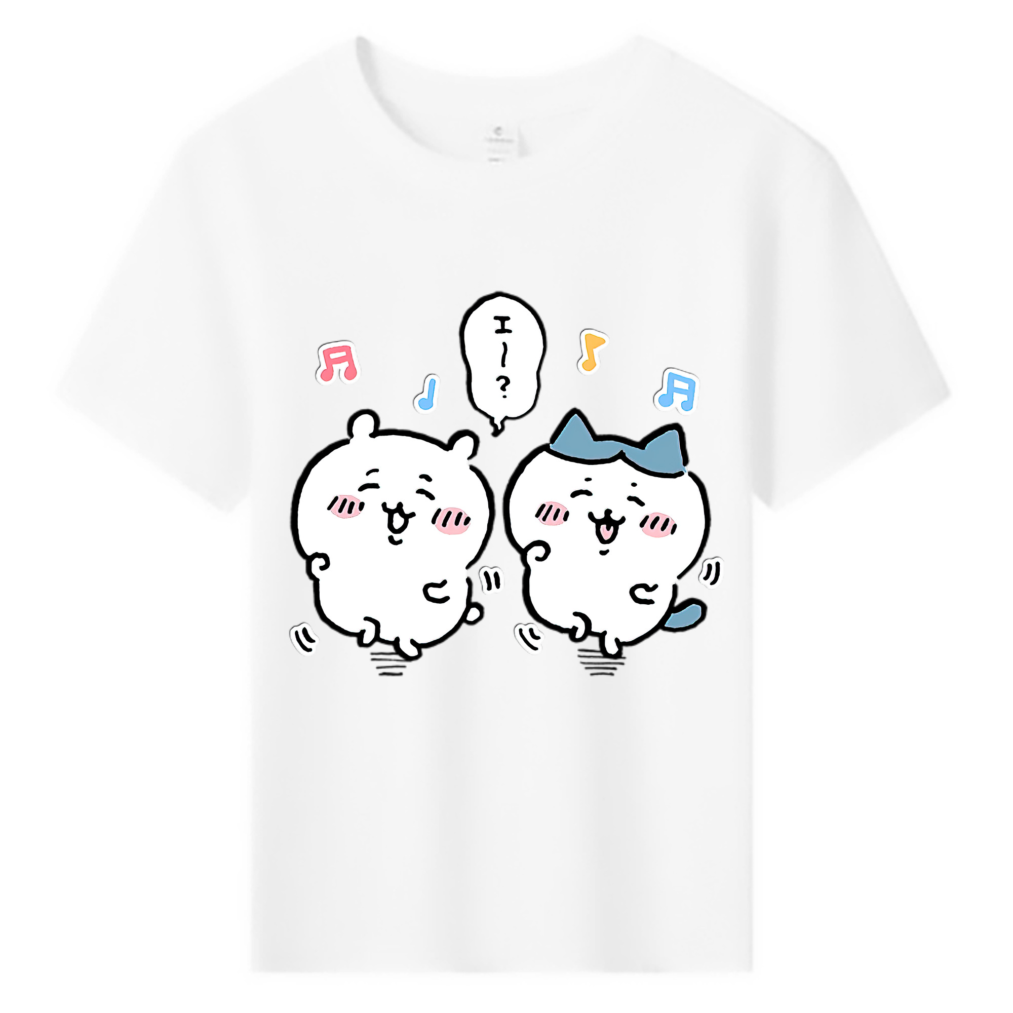（画像用） ちいかわ ハチワレ Chii-kawa hachiware 綿100％キッズTシャツ（フロントプリント）