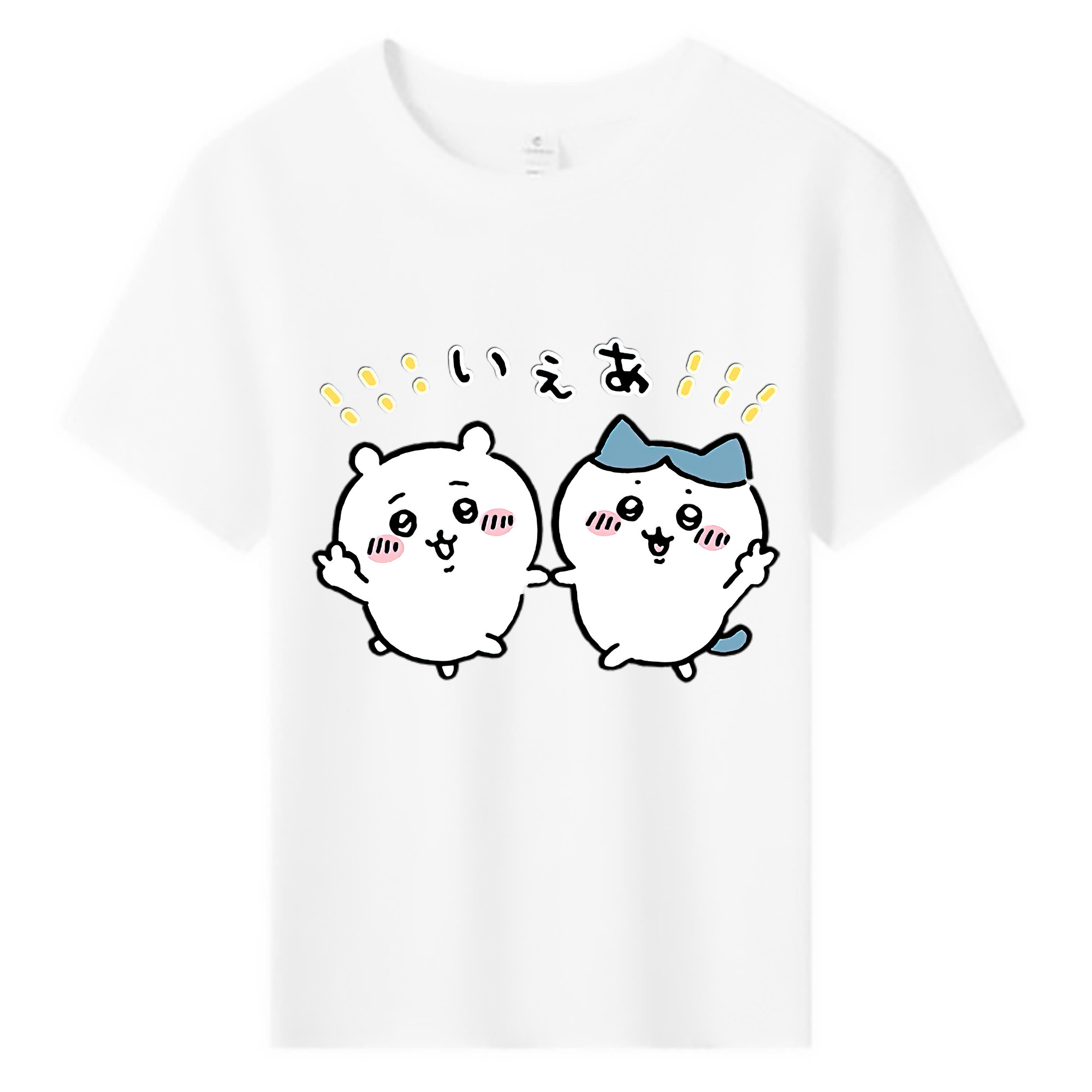 （画像用） ちいかわ ハチワレ Chii-kawa hachiware 綿100％キッズTシャツ（フロントプリント）