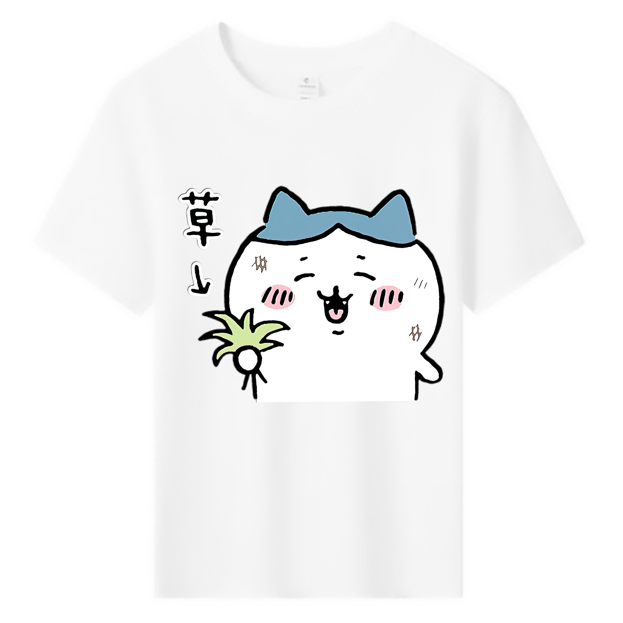 （画像用） ちいかわ ハチワレ Chii-kawa hachiware 綿100％キッズTシャツ（フロントプリント）