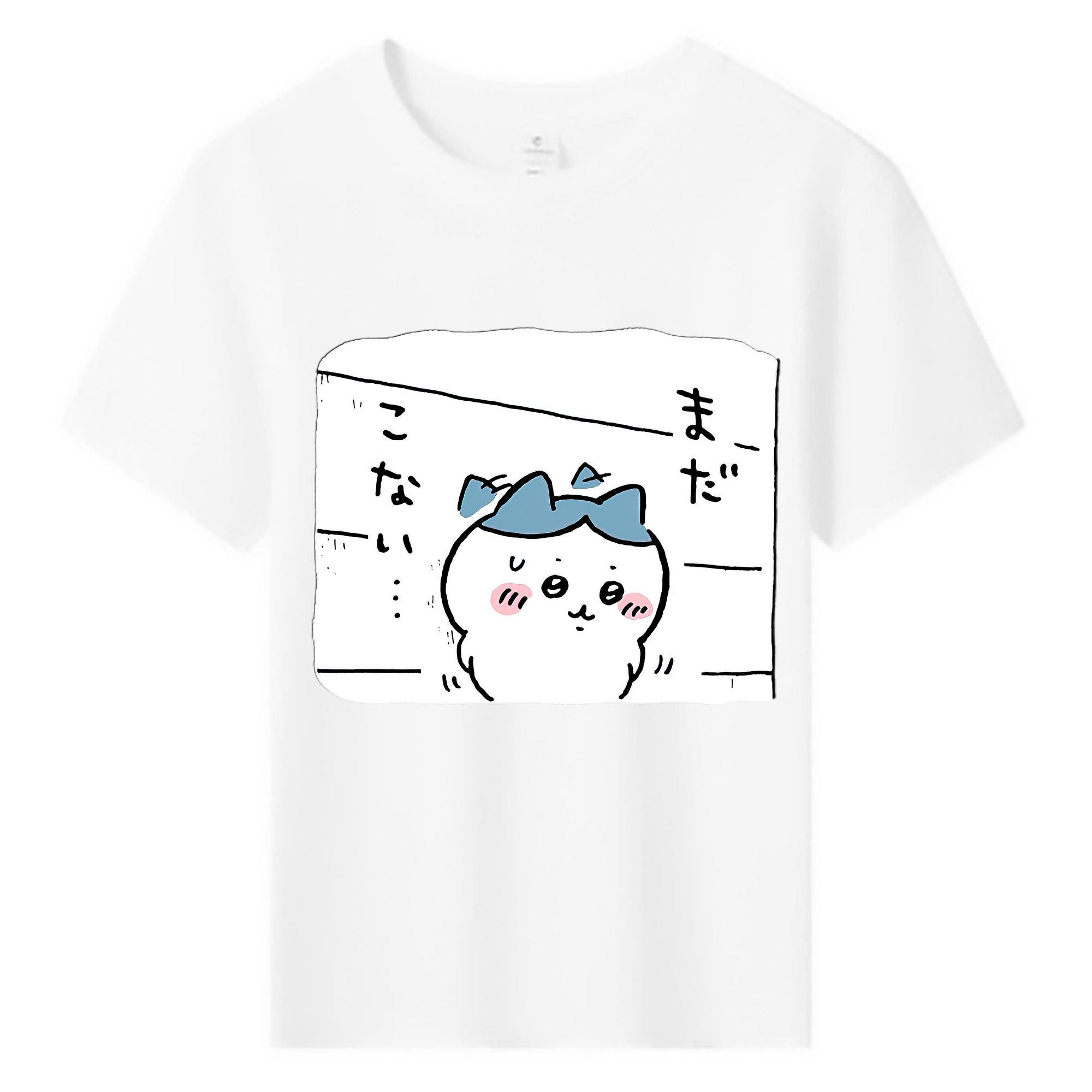 （画像用） ちいかわ ハチワレ Chii-kawa hachiware 綿100％キッズTシャツ（フロントプリント）