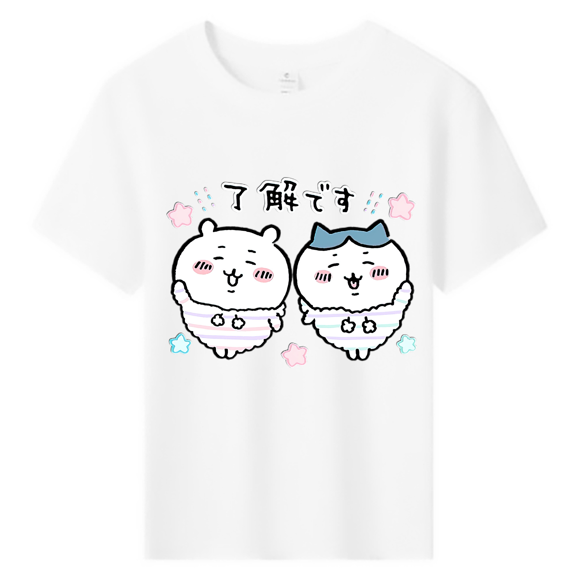 （画像用） ちいかわ ハチワレ Chii-kawa hachiware 綿100％キッズTシャツ（フロントプリント）