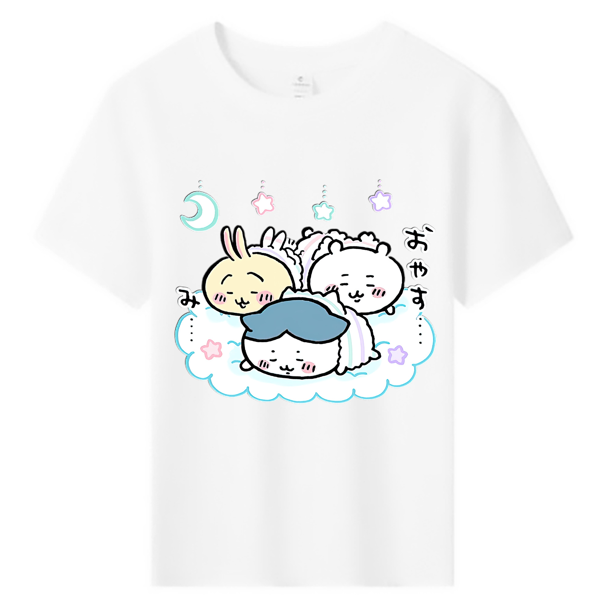 （画像用） ちいかわ ハチワレ Chii-kawa hachiware 綿100％キッズTシャツ（フロントプリント）