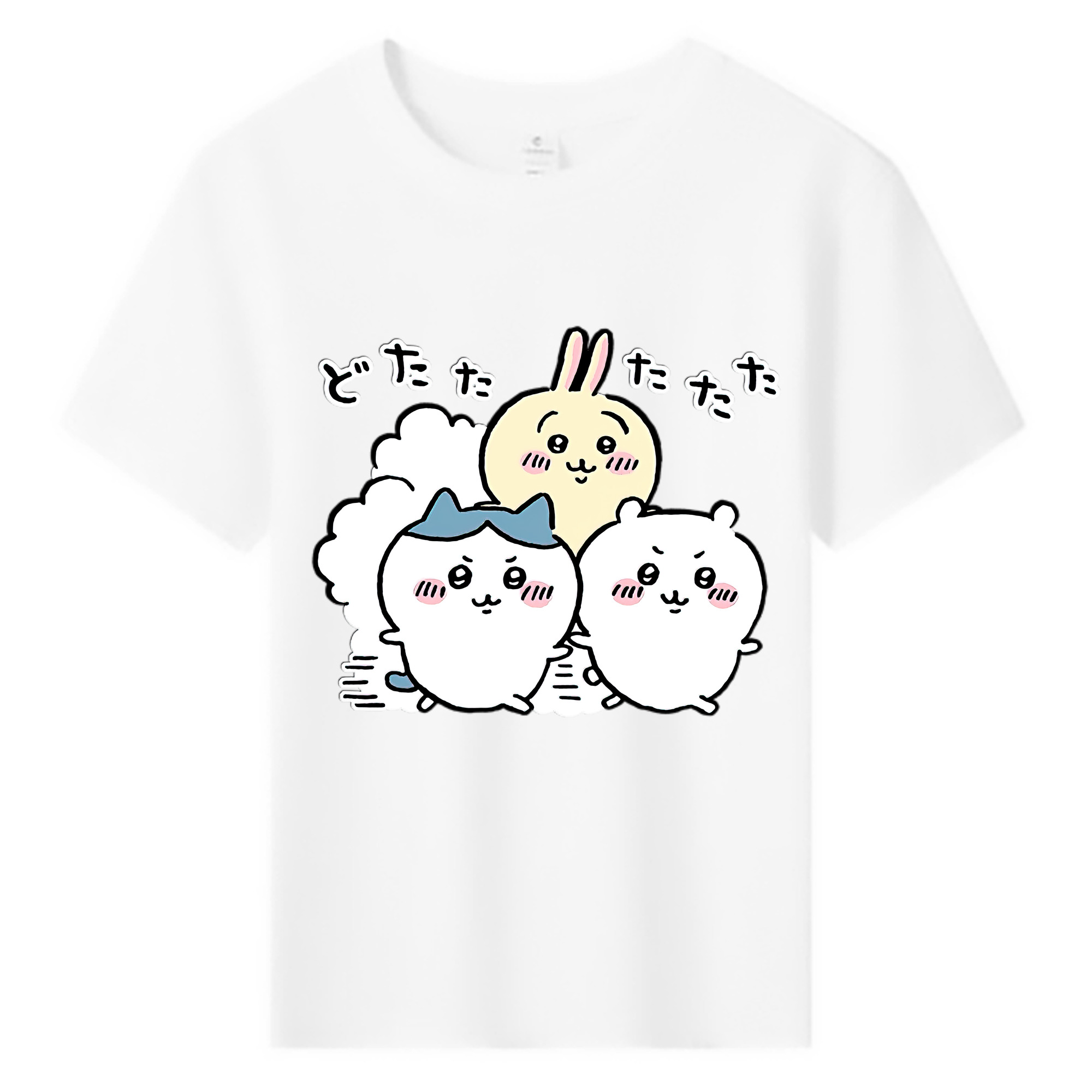 （画像用） ちいかわ ハチワレ Chii-kawa hachiware 綿100％キッズTシャツ（フロントプリント）