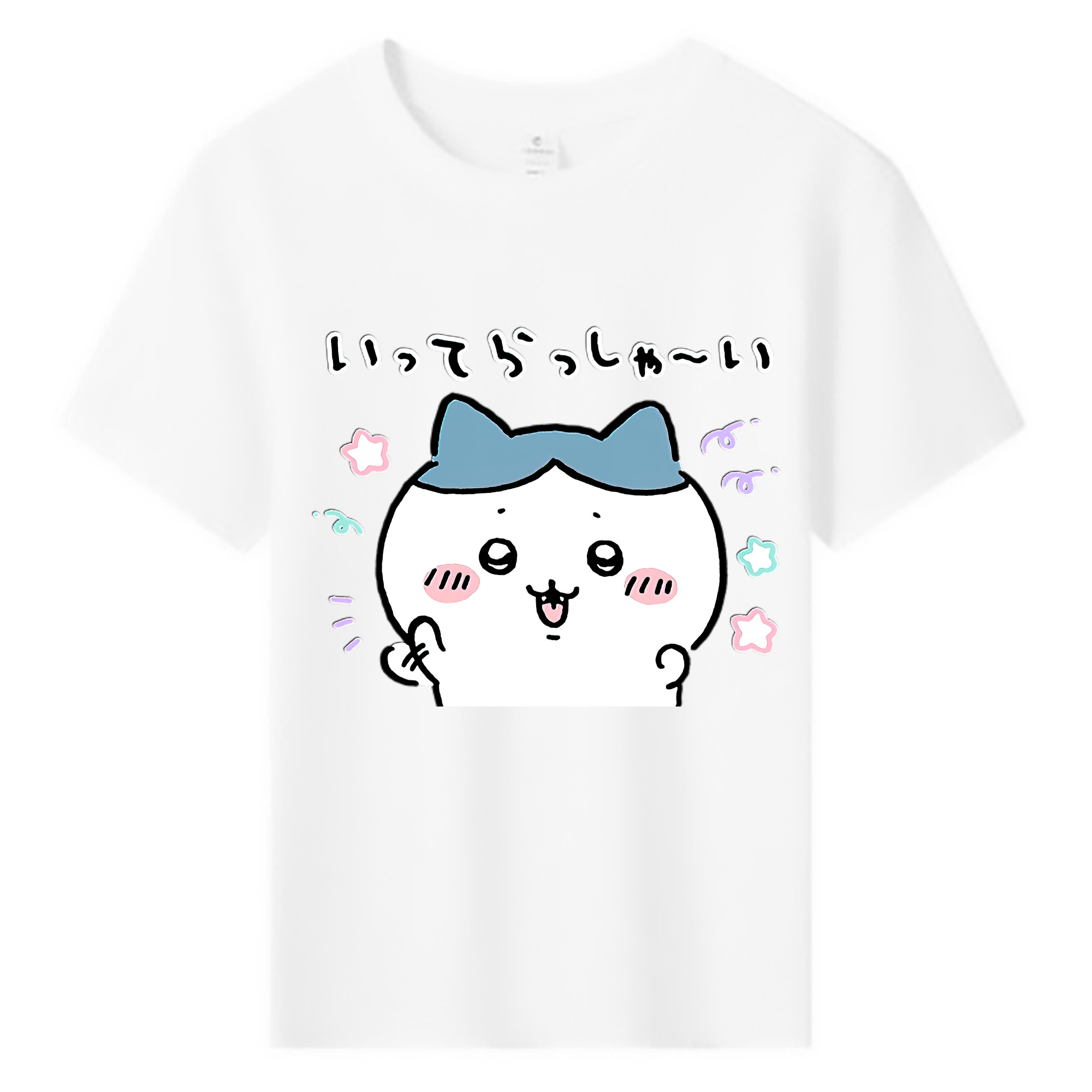 （画像用） ちいかわ ハチワレ Chii-kawa hachiware 綿100％キッズTシャツ（フロントプリント）