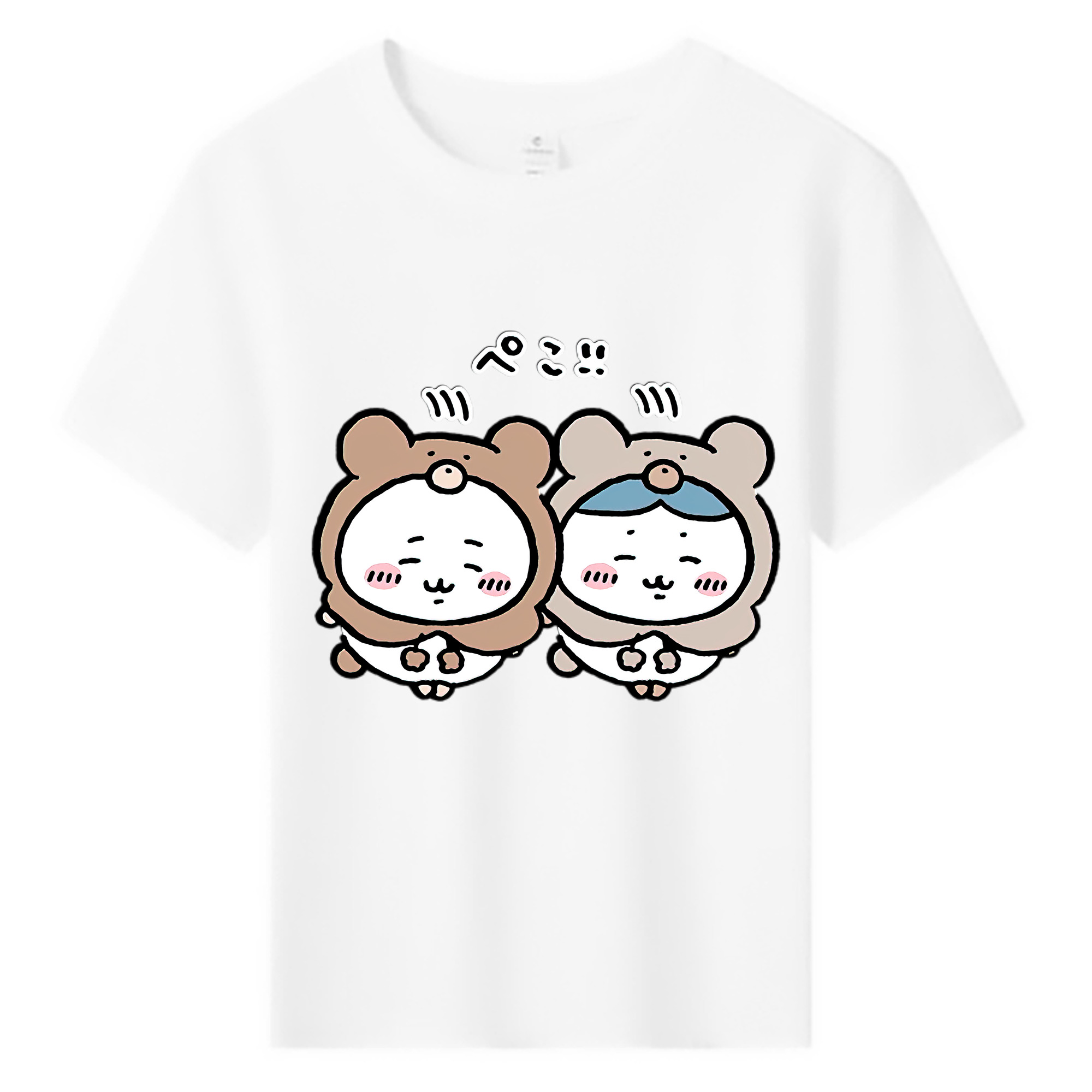 （画像用） ちいかわ ハチワレ Chii-kawa hachiware 綿100％キッズTシャツ（フロントプリント）