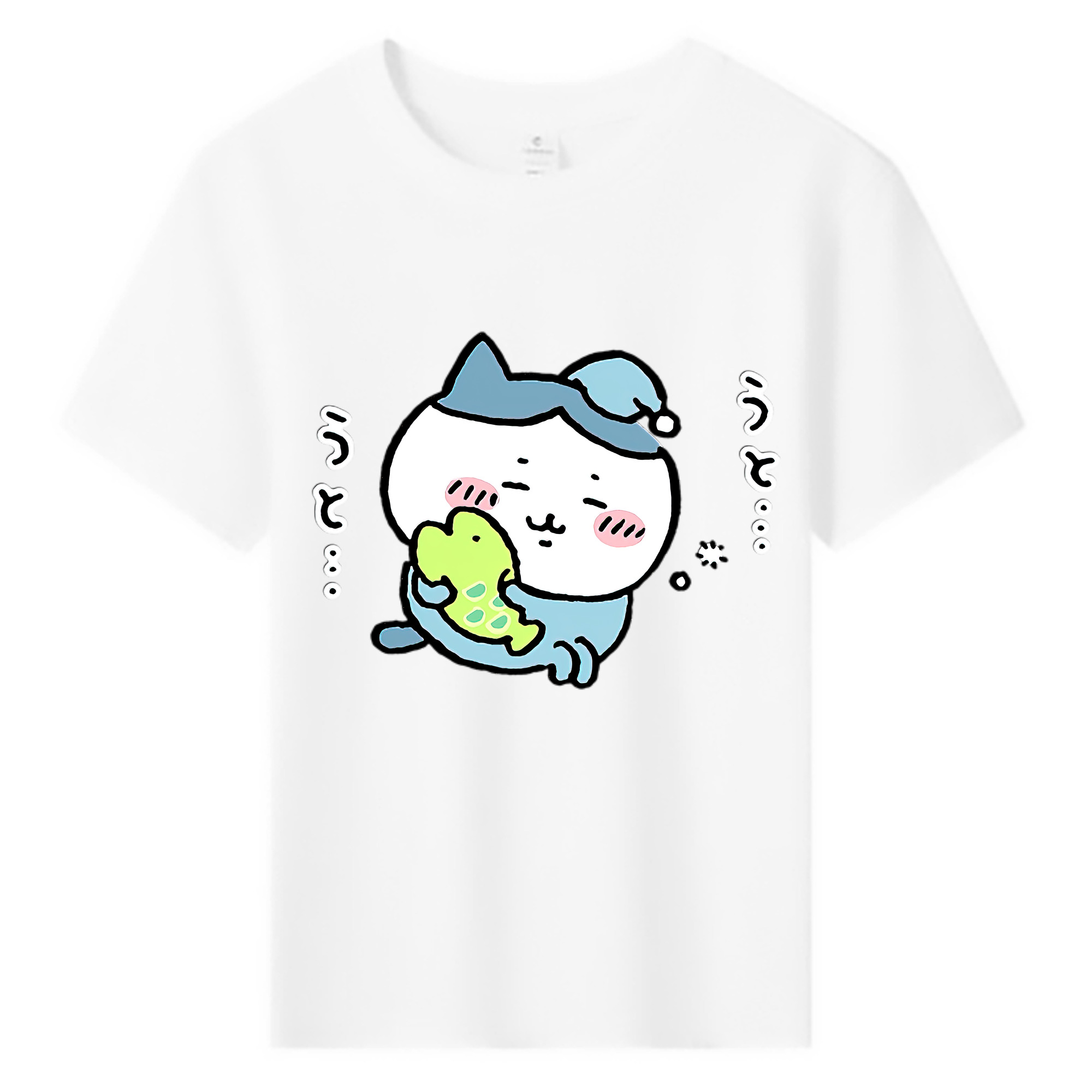 （画像用） ちいかわ ハチワレ Chii-kawa hachiware 綿100％キッズTシャツ（フロントプリント）