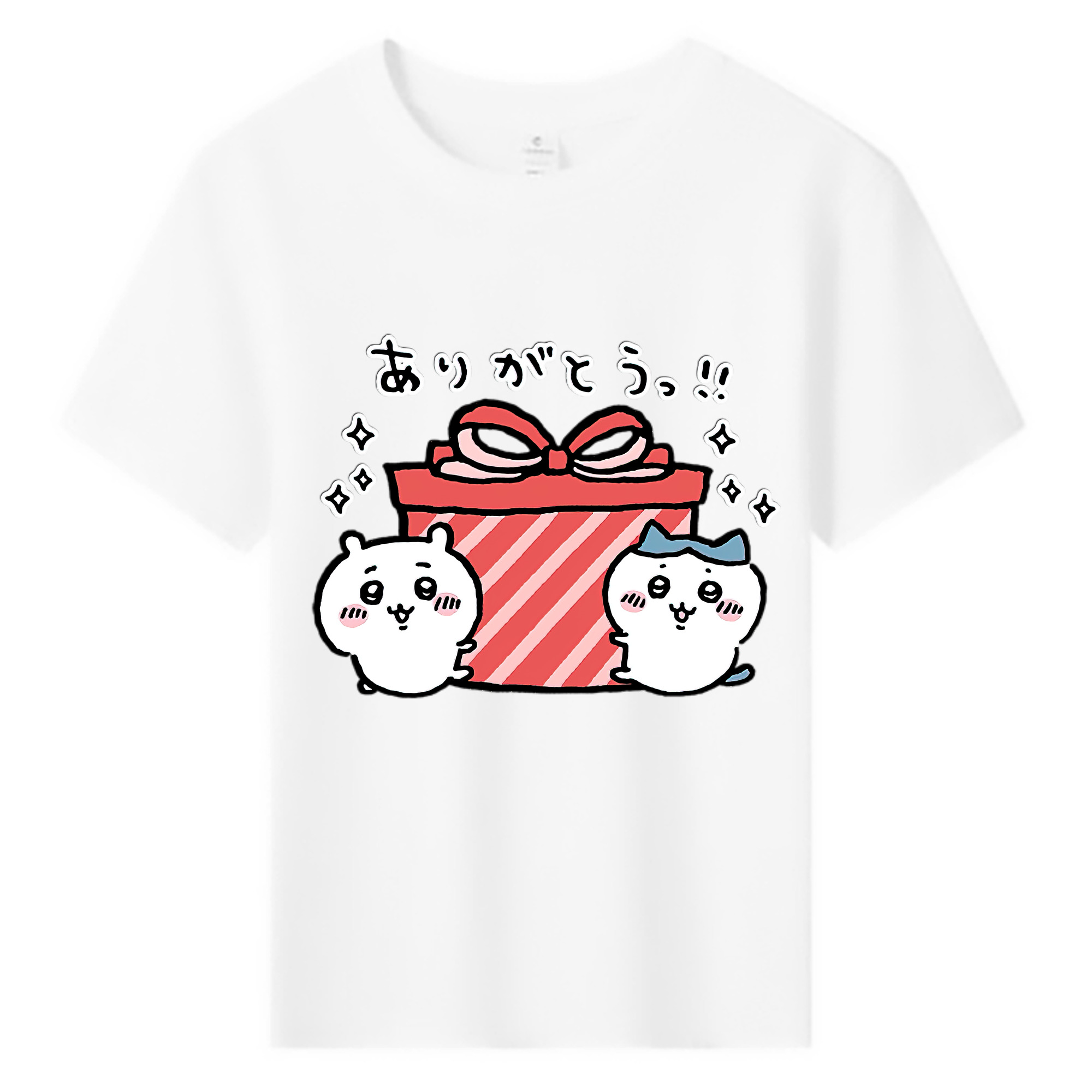 （画像用） ちいかわ ハチワレ Chii-kawa hachiware 綿100％キッズTシャツ（フロントプリント）