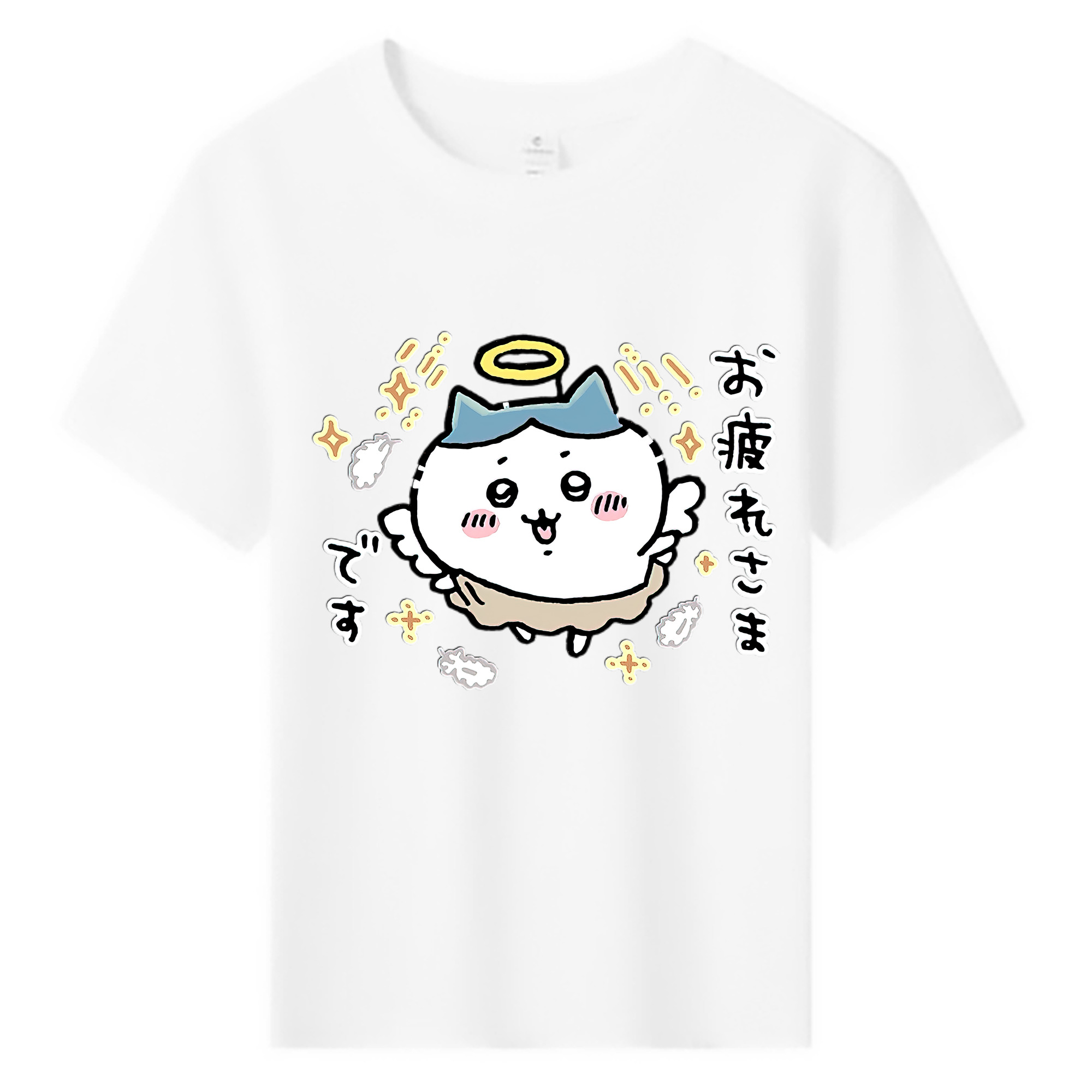 （画像用） ちいかわ ハチワレ Chii-kawa hachiware 綿100％キッズTシャツ（フロントプリント）