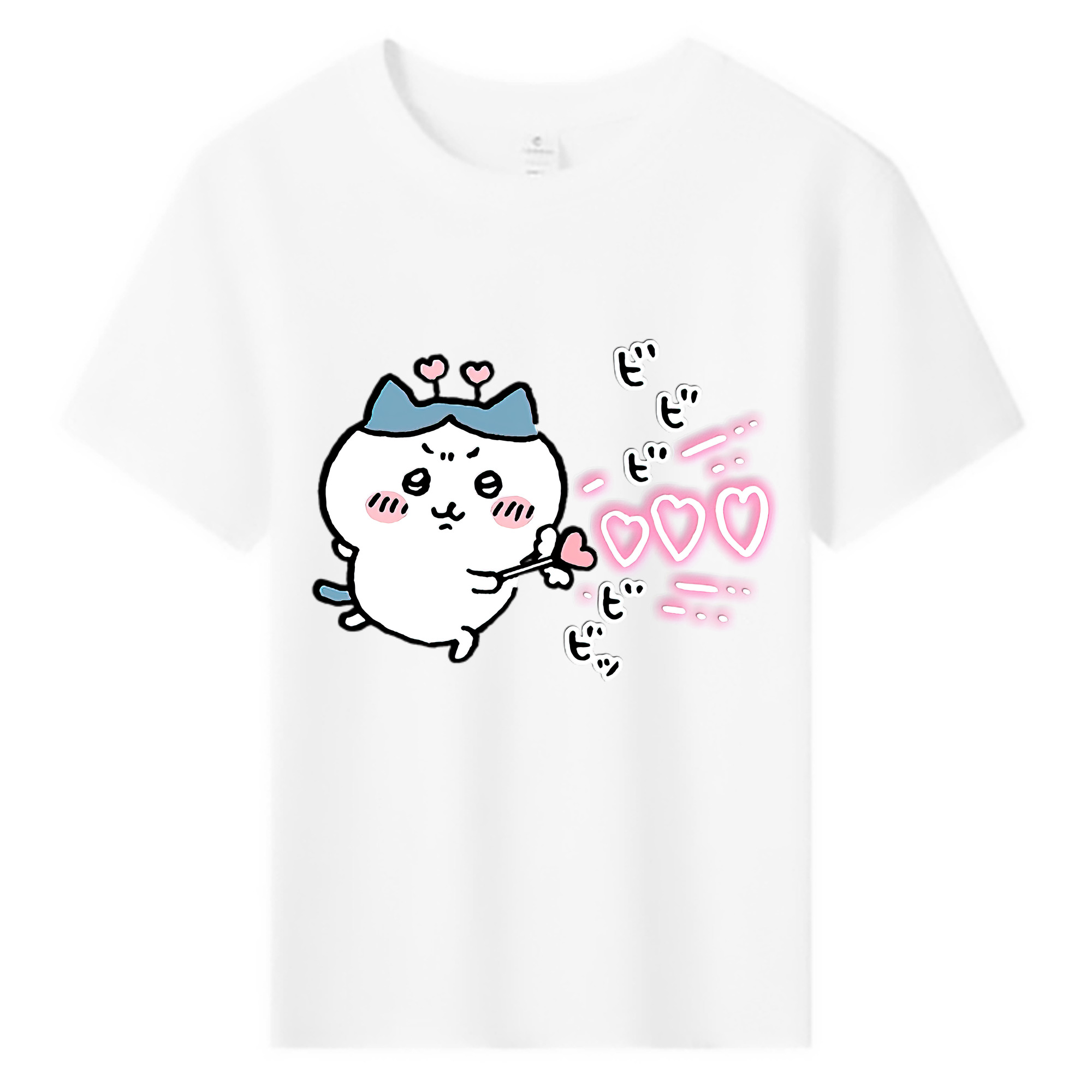 （画像用） ちいかわ ハチワレ Chii-kawa hachiware 綿100％キッズTシャツ（フロントプリント）