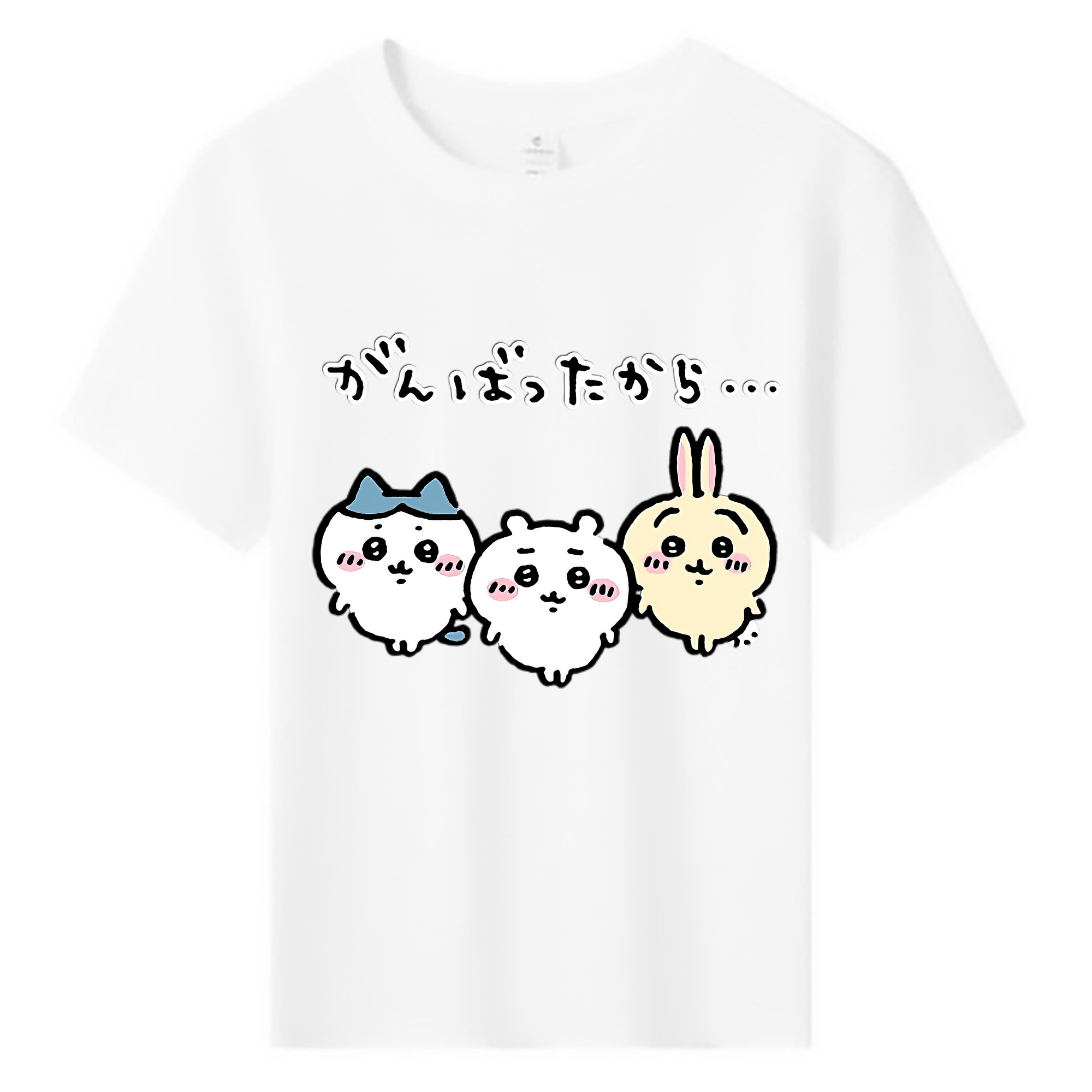 （画像用） ちいかわ ハチワレ Chii-kawa hachiware 綿100％キッズTシャツ（フロントプリント）