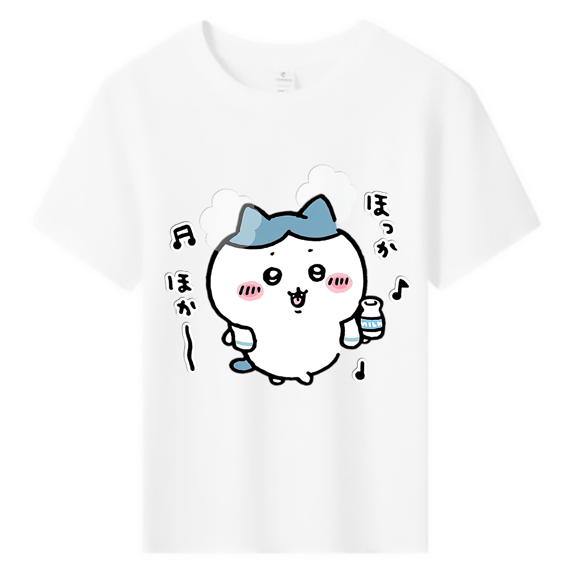 （画像用） ちいかわ ハチワレ Chii-kawa hachiware 綿100％キッズTシャツ（フロントプリント）