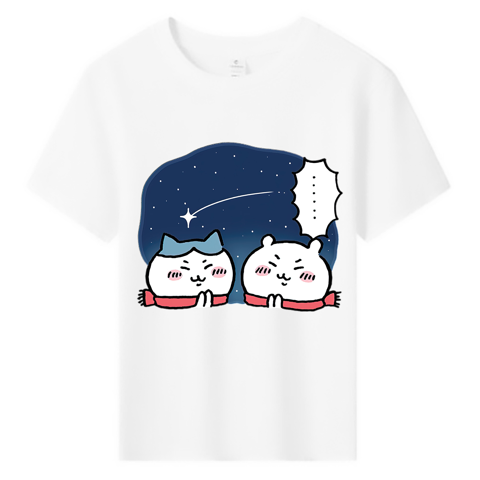 （画像用） ちいかわ ハチワレ Chii-kawa hachiware 綿100％キッズTシャツ（フロントプリント）