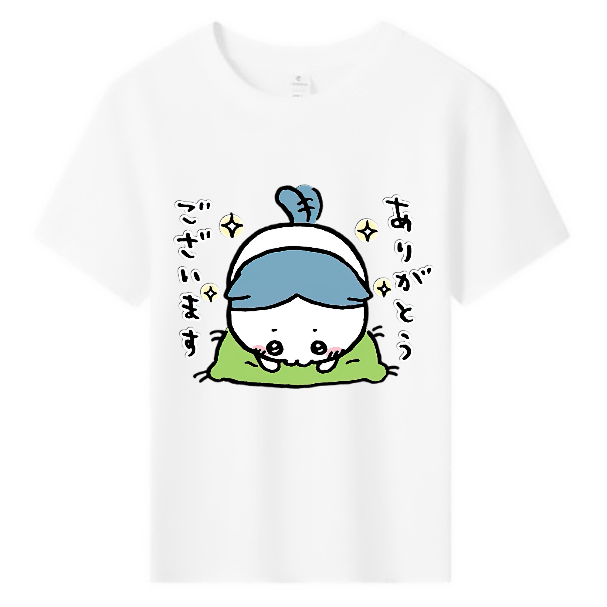 （画像用） ちいかわ ハチワレ Chii-kawa hachiware 綿100％キッズTシャツ（フロントプリント）