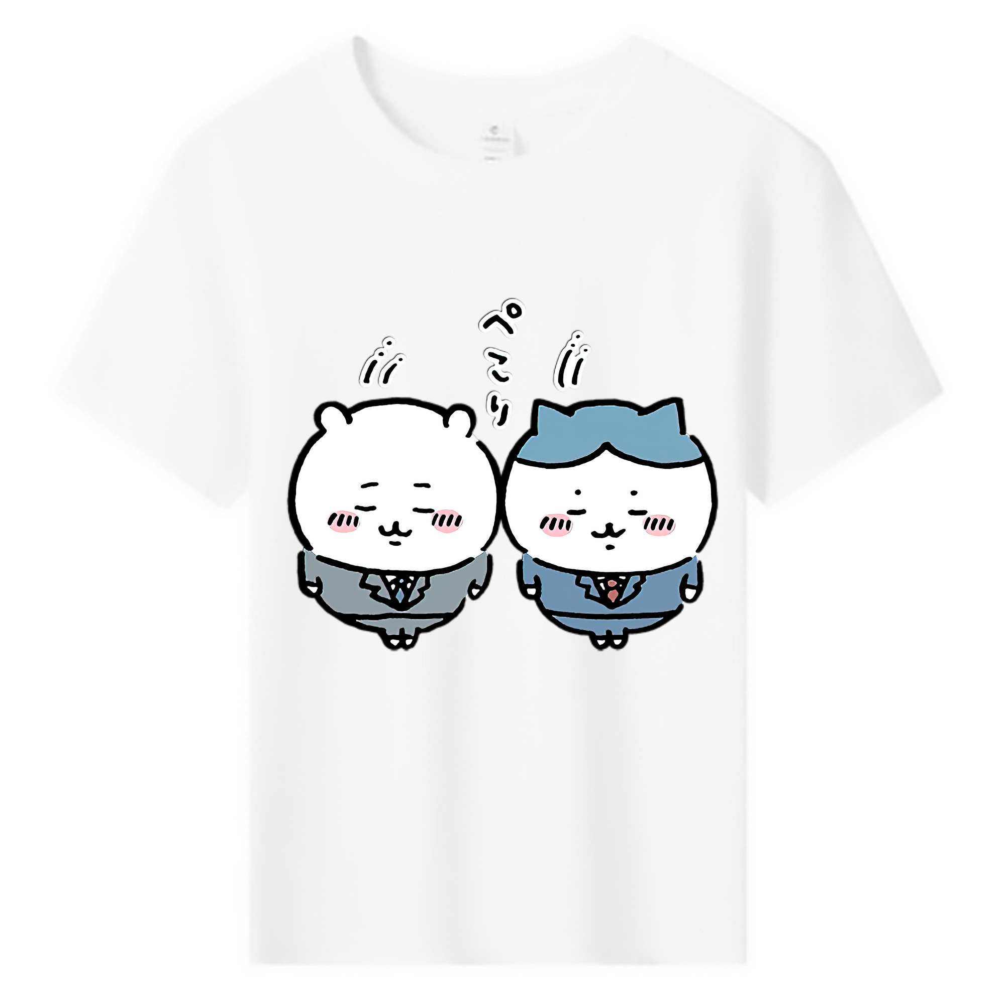 （画像用） ちいかわ ハチワレ Chii-kawa hachiware 綿100％キッズTシャツ（フロントプリント）