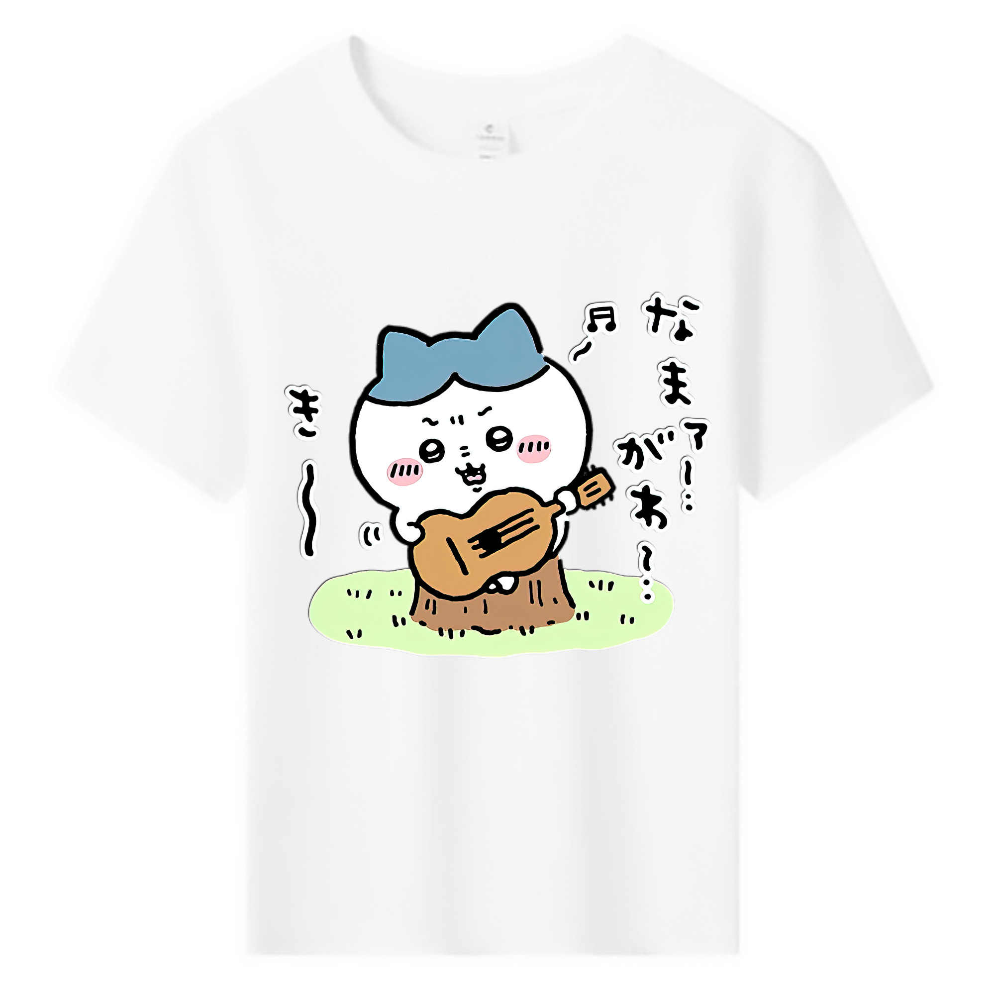 （画像用） ちいかわ ハチワレ Chii-kawa hachiware 綿100％キッズTシャツ（フロントプリント）