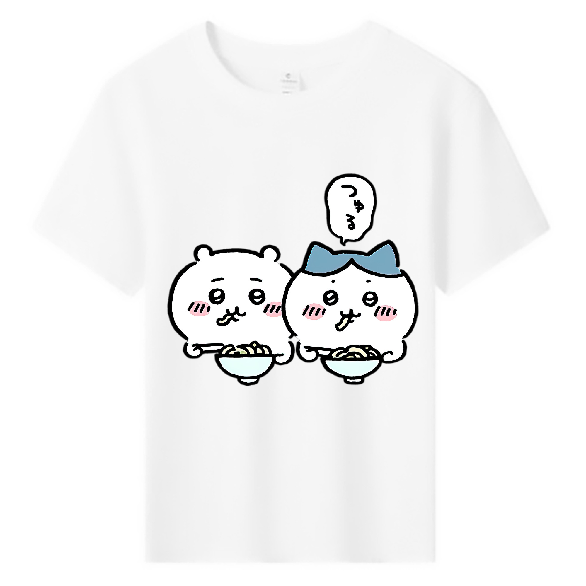 （画像用） ちいかわ ハチワレ Chii-kawa hachiware 綿100％キッズTシャツ（フロントプリント）