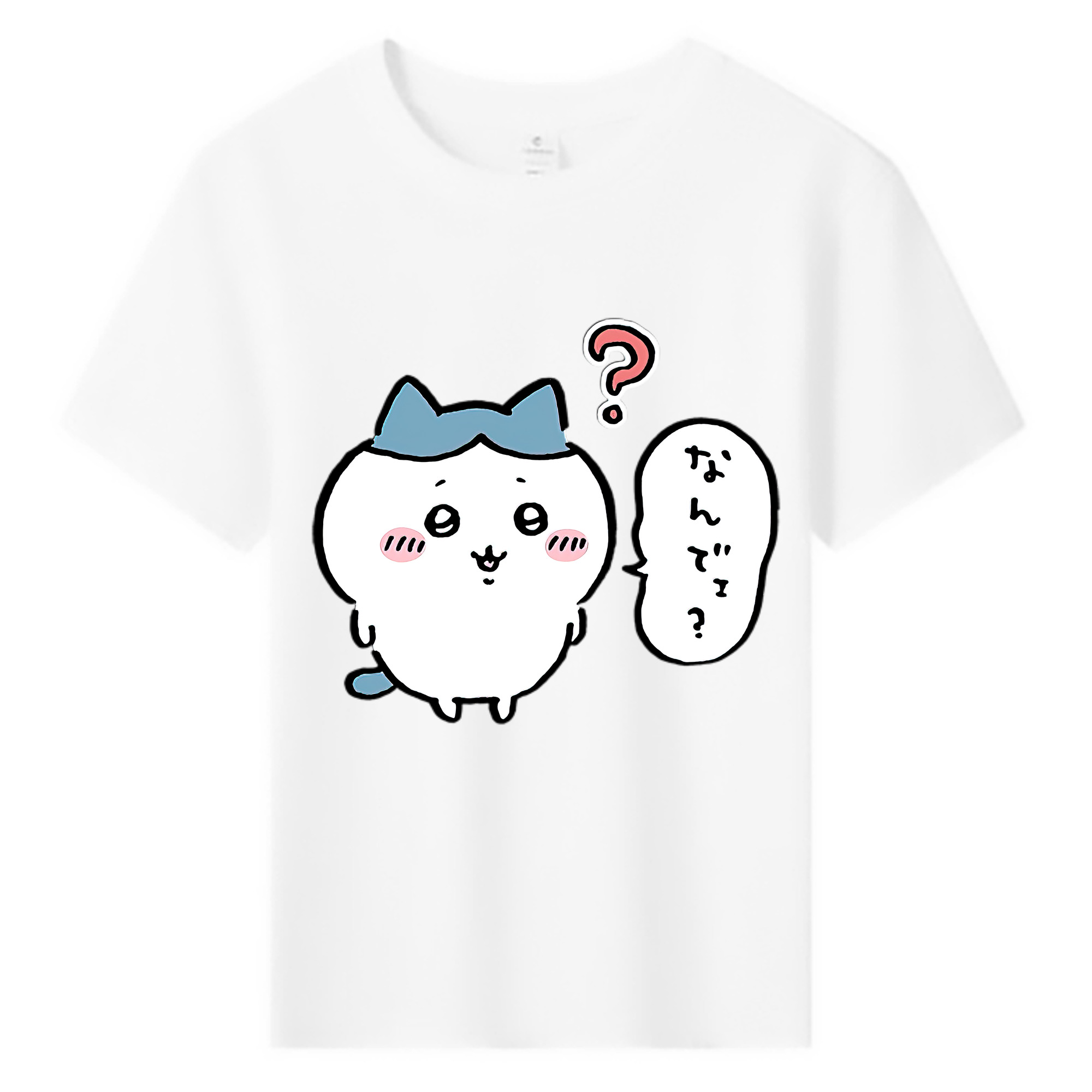 （画像用） ちいかわ ハチワレ Chii-kawa hachiware 綿100％キッズTシャツ（フロントプリント）