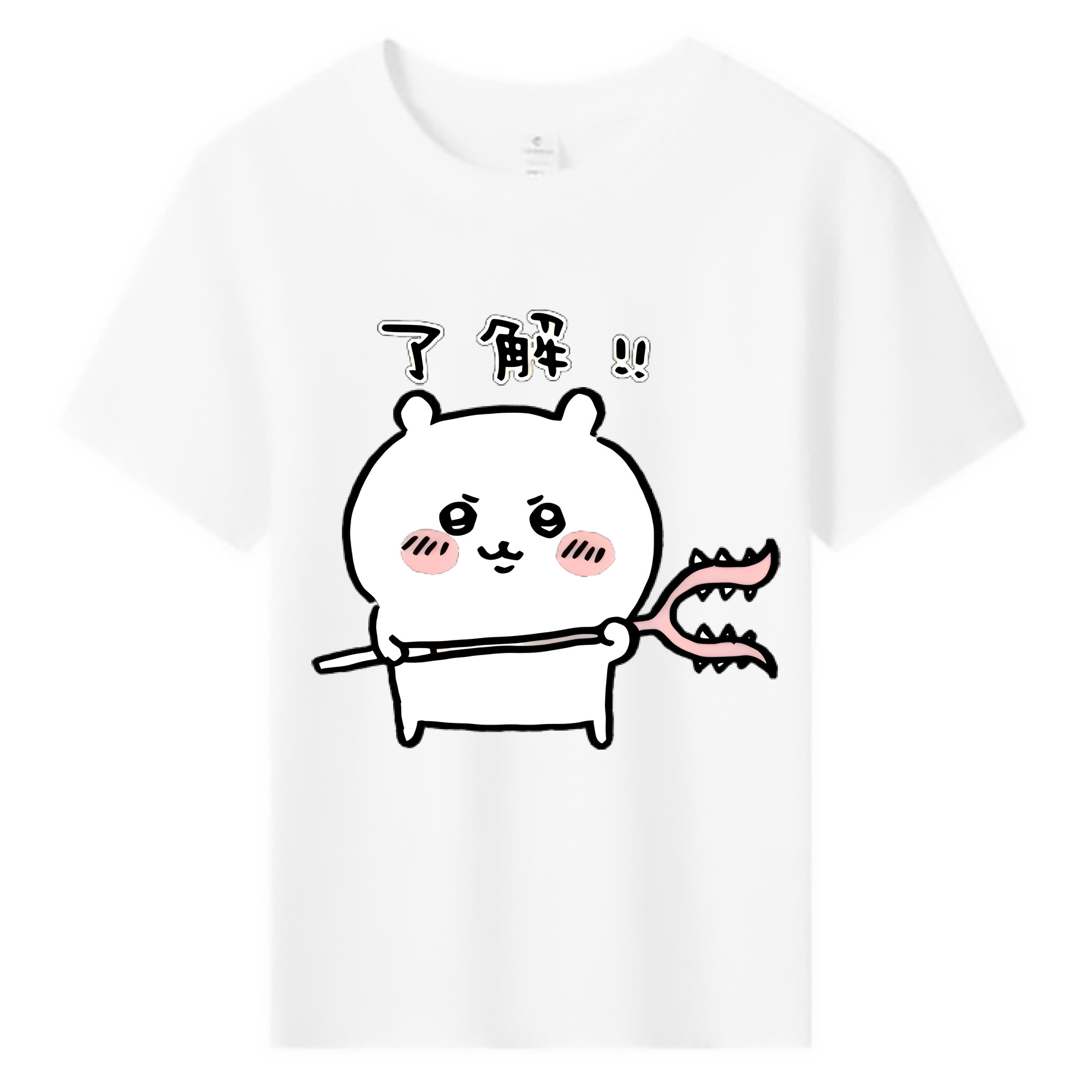 （画像用） ちいかわ ちいかわ Chii-kawa chiikawa 綿100％キッズTシャツ（フロントプリント）