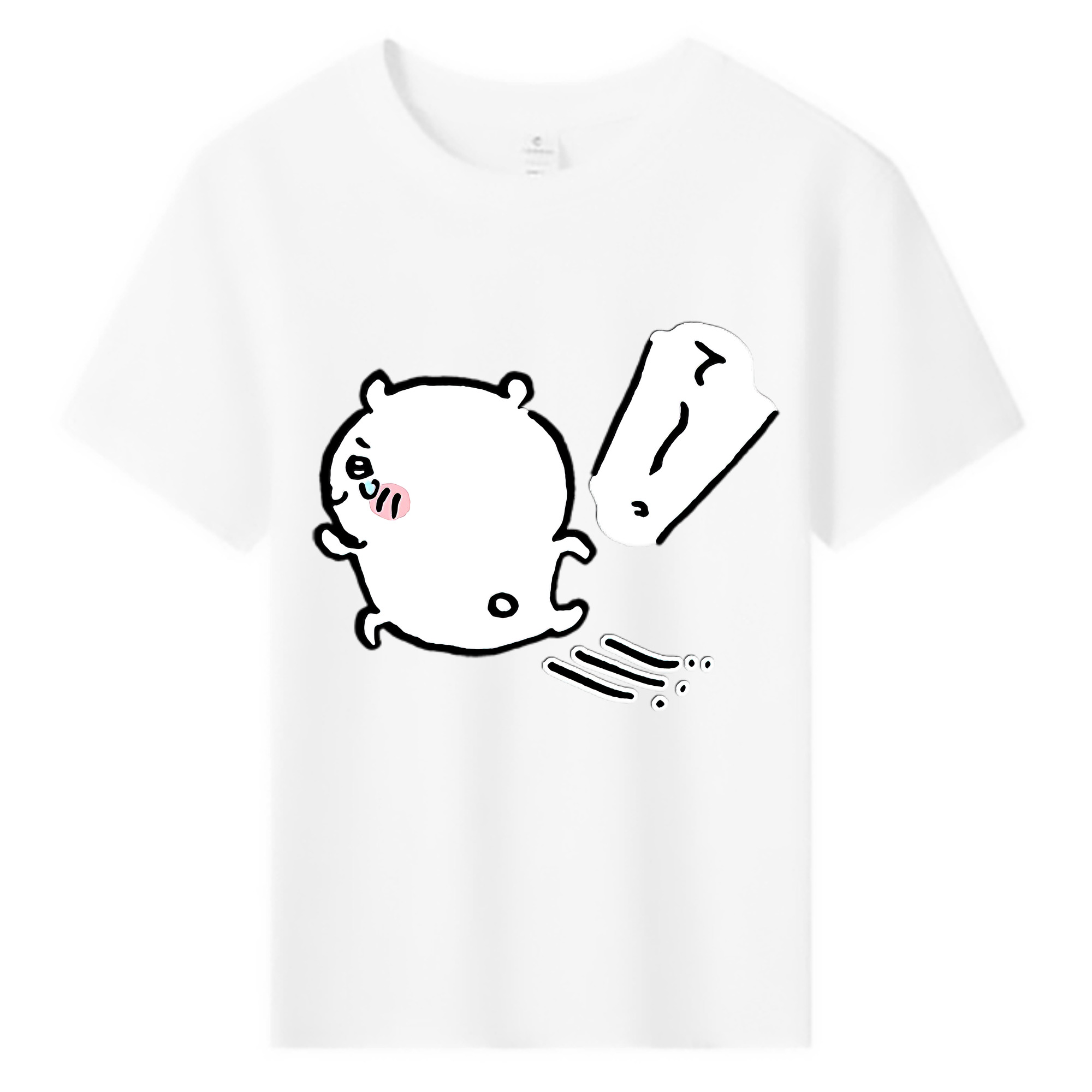 （画像用） ちいかわ ちいかわ Chii-kawa chiikawa 綿100％キッズTシャツ（フロントプリント）