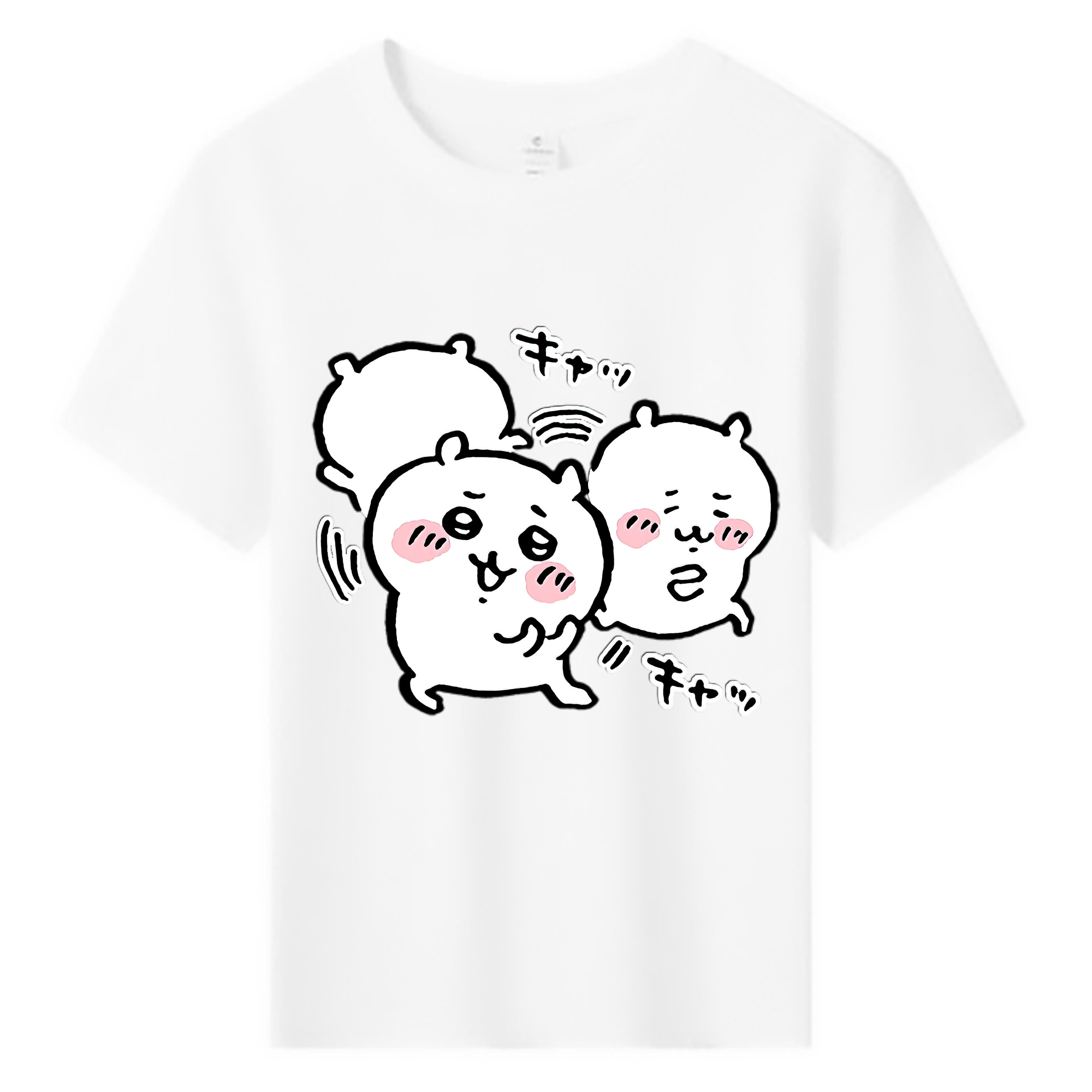 （画像用） ちいかわ ちいかわ Chii-kawa chiikawa 綿100％キッズTシャツ（フロントプリント）