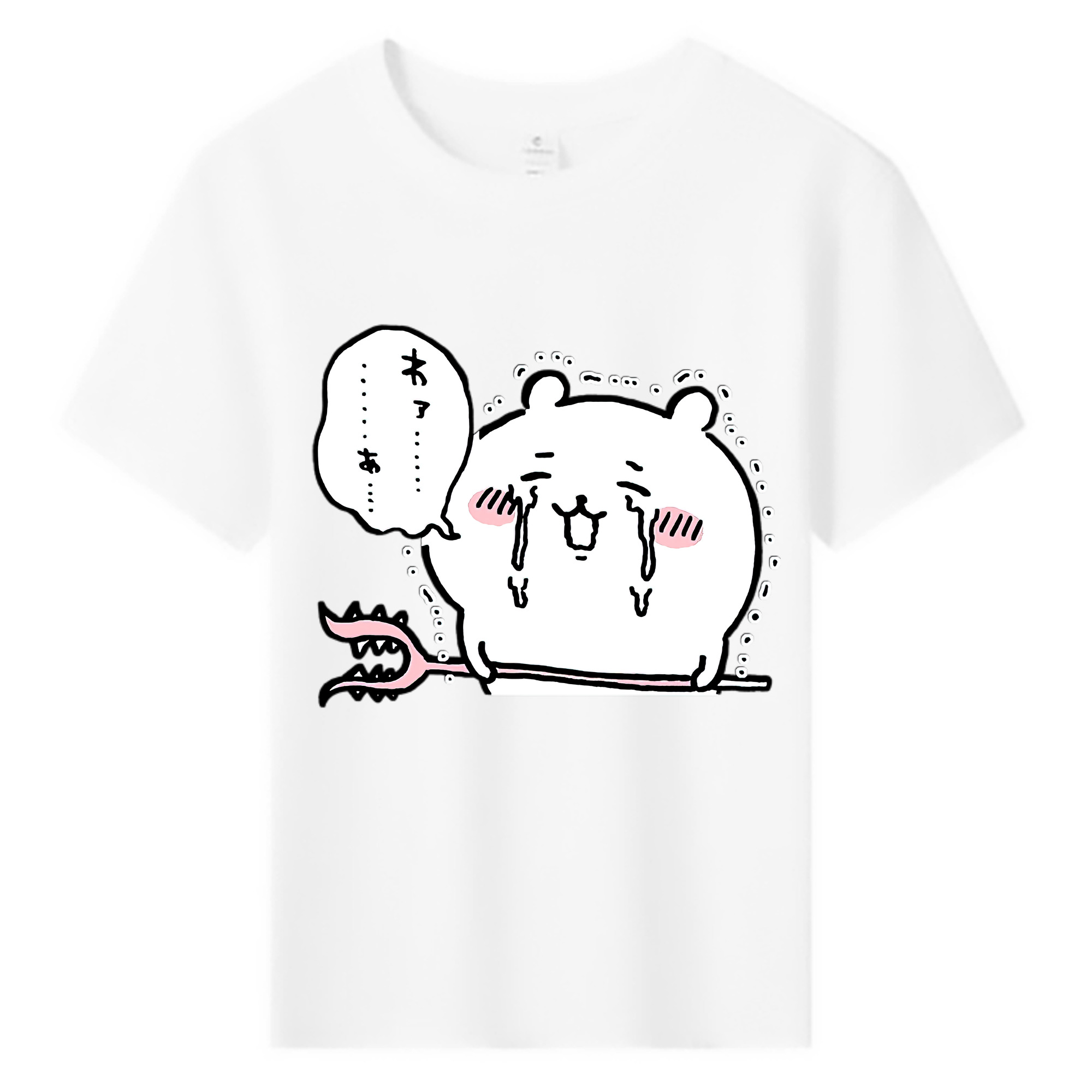 （画像用） ちいかわ ちいかわ Chii-kawa chiikawa 綿100％キッズTシャツ（フロントプリント）