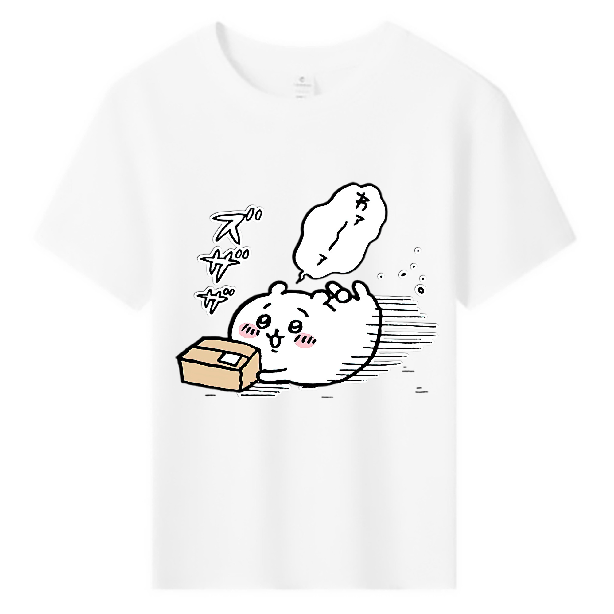 （画像用） ちいかわ ちいかわ Chii-kawa chiikawa 綿100％キッズTシャツ（フロントプリント）