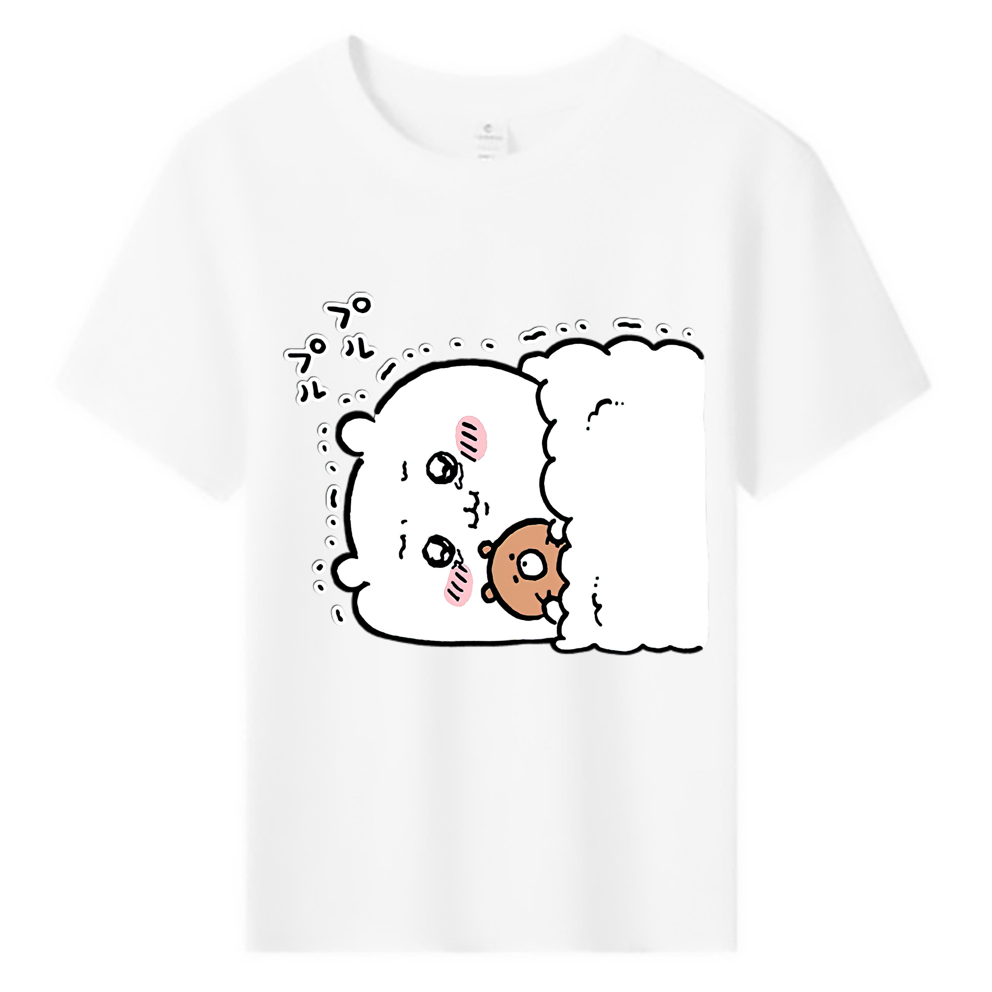 （画像用） ちいかわ ちいかわ Chii-kawa chiikawa 綿100％キッズTシャツ（フロントプリント）