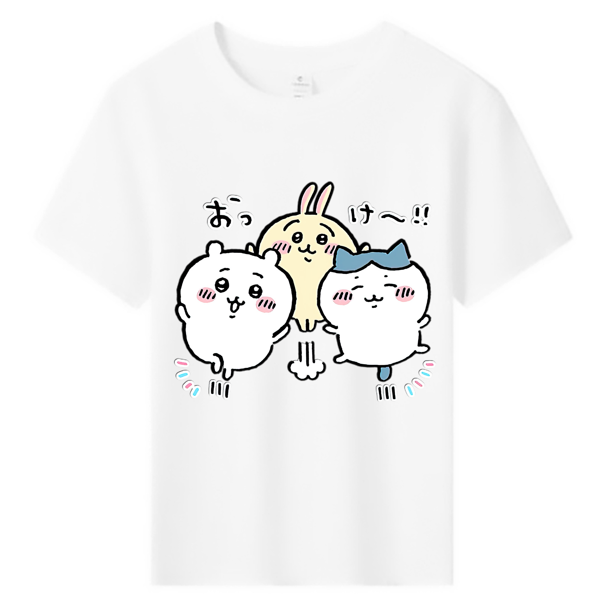 （画像用） ちいかわ ちいかわ Chii-kawa chiikawa 綿100％キッズTシャツ（フロントプリント）