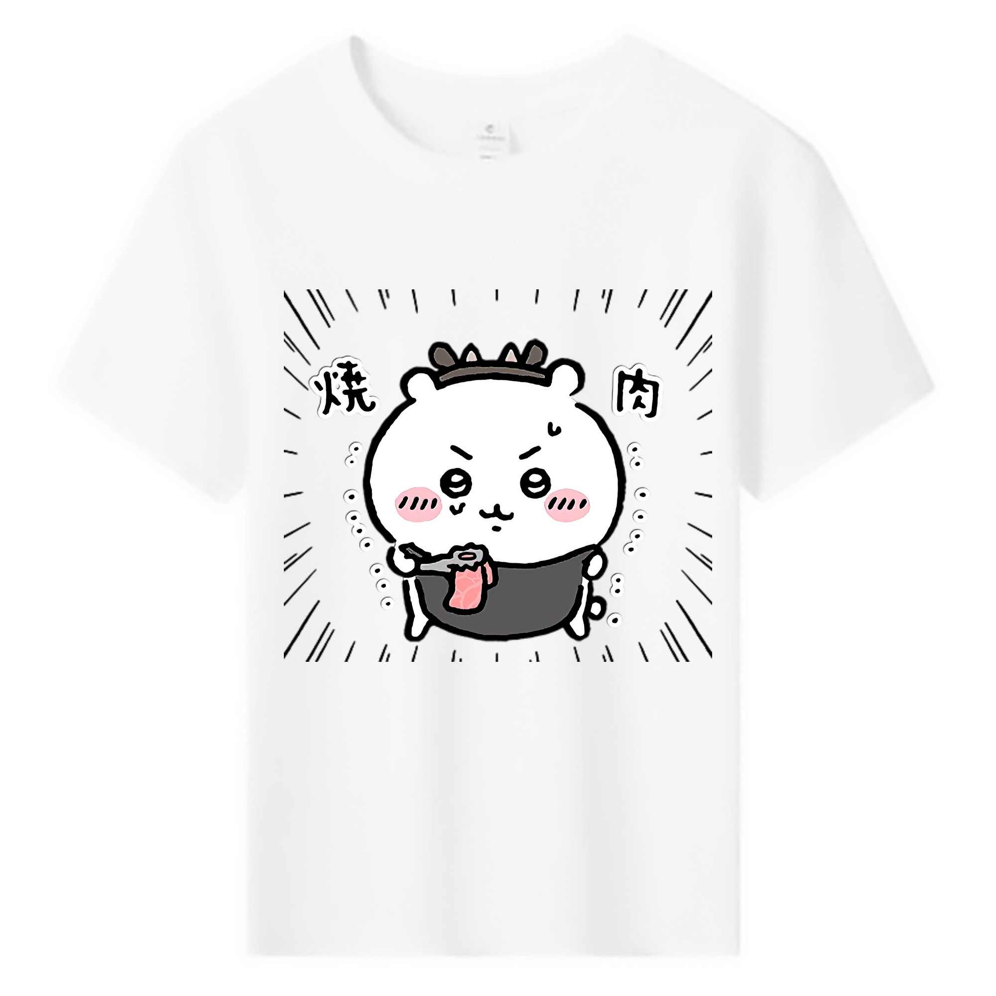 （画像用） ちいかわ ちいかわ Chii-kawa chiikawa 綿100％キッズTシャツ（フロントプリント）