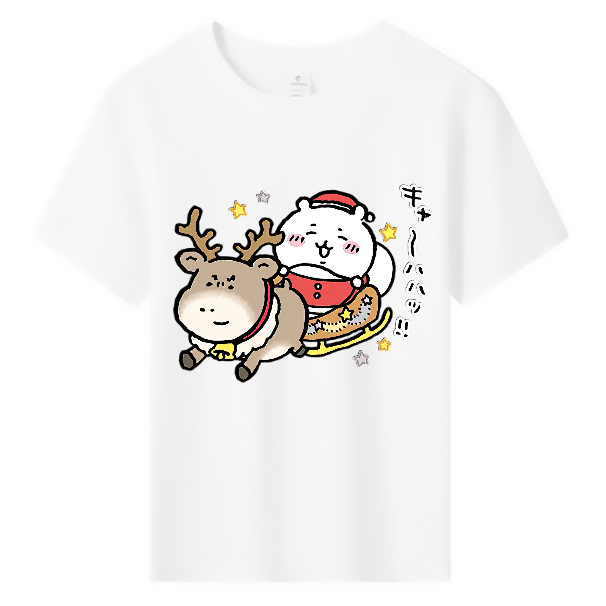 （画像用） ちいかわ ちいかわ Chii-kawa chiikawa 綿100％キッズTシャツ（フロントプリント）