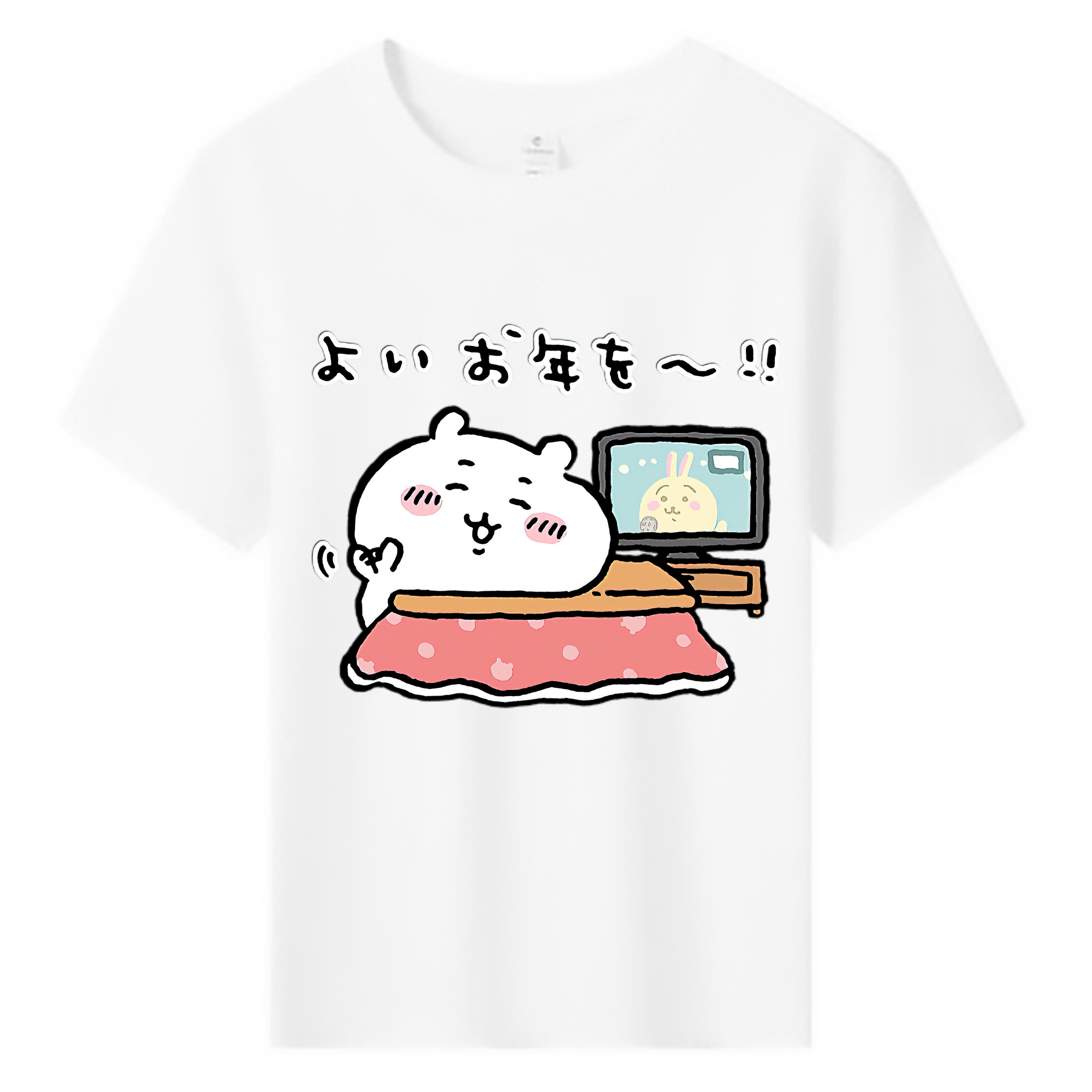 （画像用） ちいかわ ちいかわ Chii-kawa chiikawa 綿100％キッズTシャツ（フロントプリント）