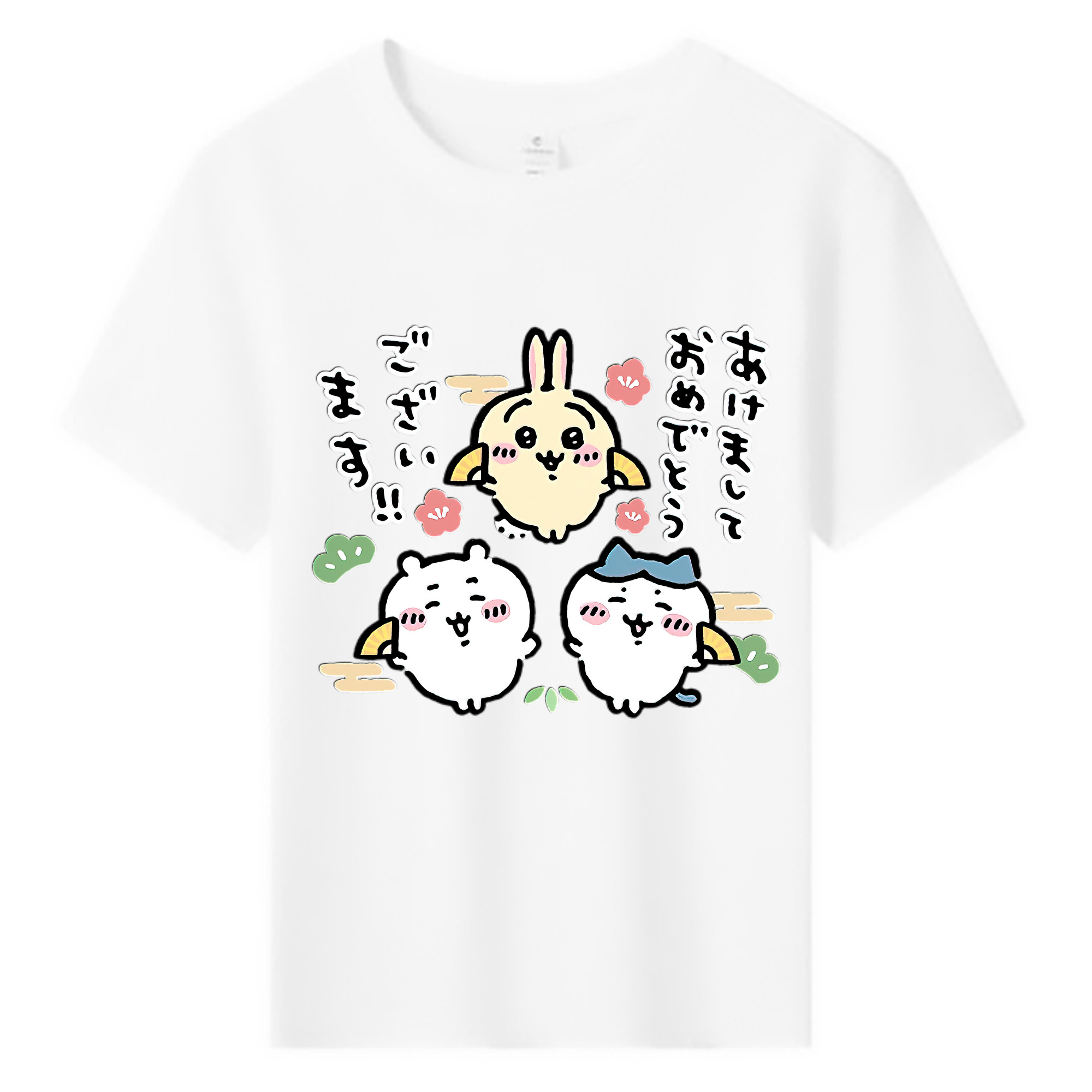 （画像用） ちいかわ ちいかわ Chii-kawa chiikawa 綿100％キッズTシャツ（フロントプリント）